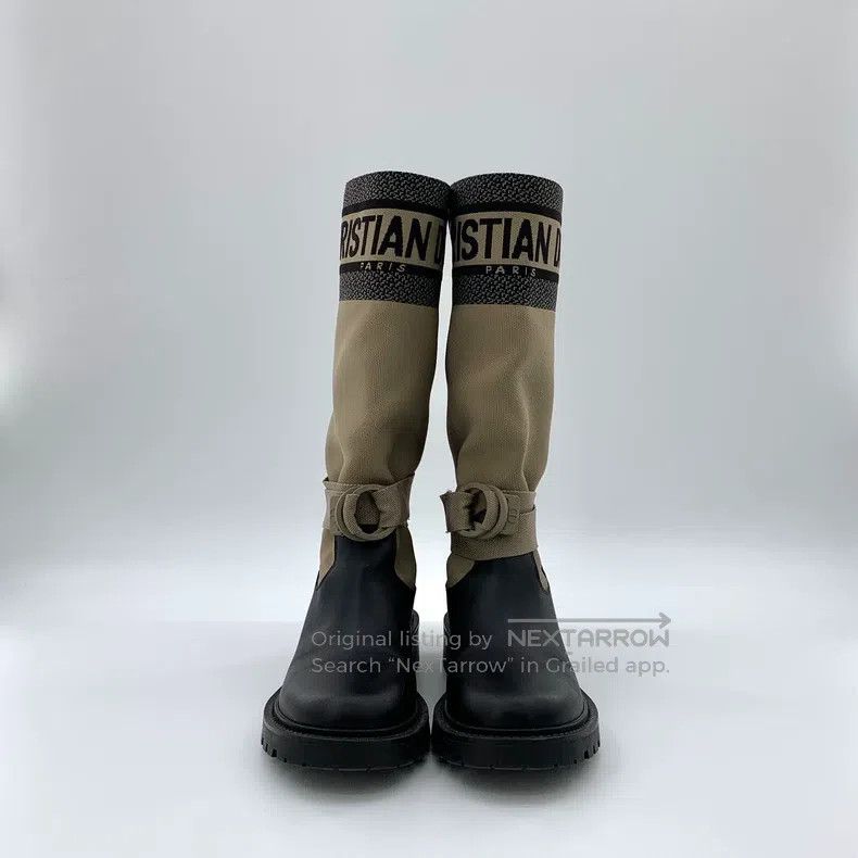 Dior Dior Grey-brown knitted logo letter leather stitching high Size US 12 / IT 42 - 3 Thumbnail