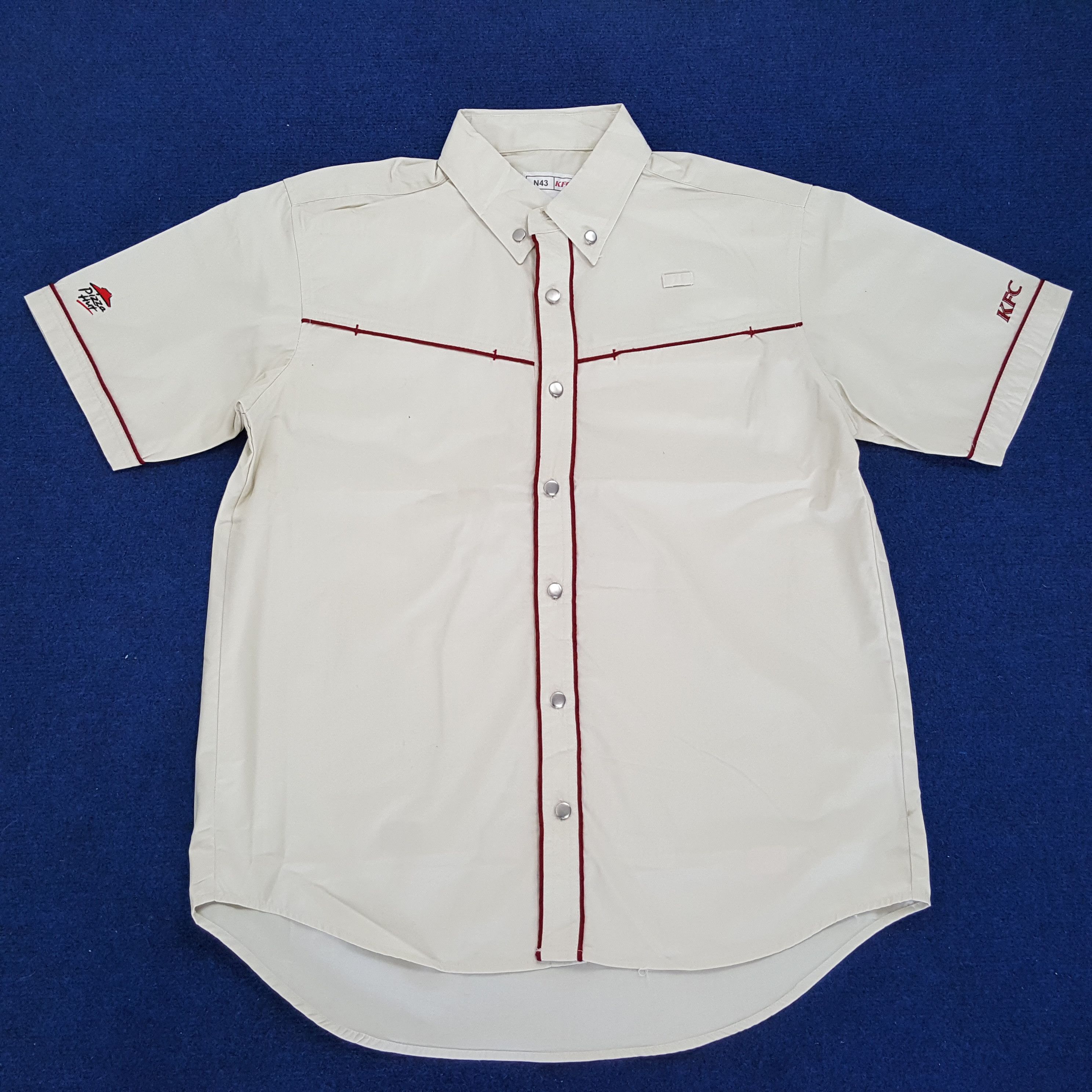Vintage Vintage KFC x Pizza Hut Staff Uniform Work Shirt Size US M / EU 48-50 / 2 - 1 Thumbnail