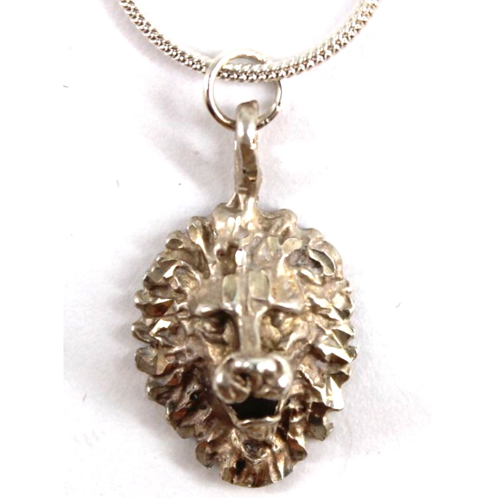 Other Little 3/4" Leo Lion Sterling Silver Necklace Pendant Size ONE SIZE - 2 Thumbnail