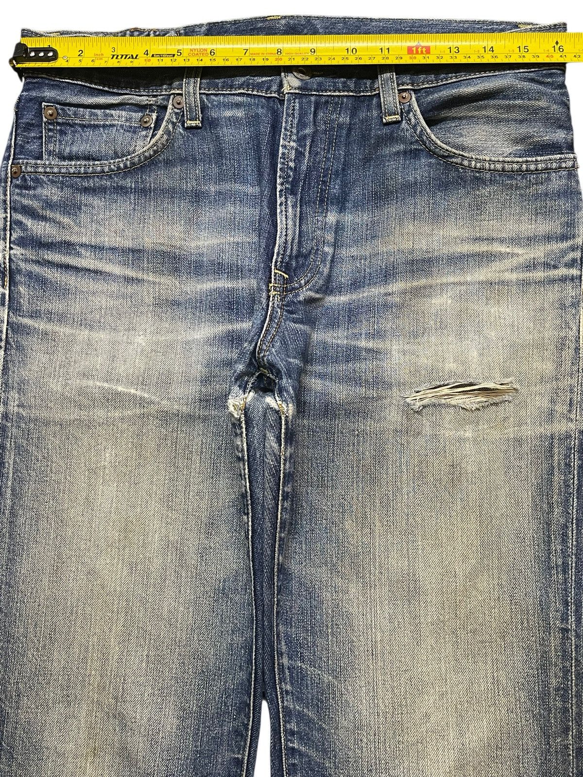 Uniqlo Vintage Japan Uniqlo Mud Wash Whiskers Distress Loose Jeans Size US 32 / EU 48 - 11 Thumbnail