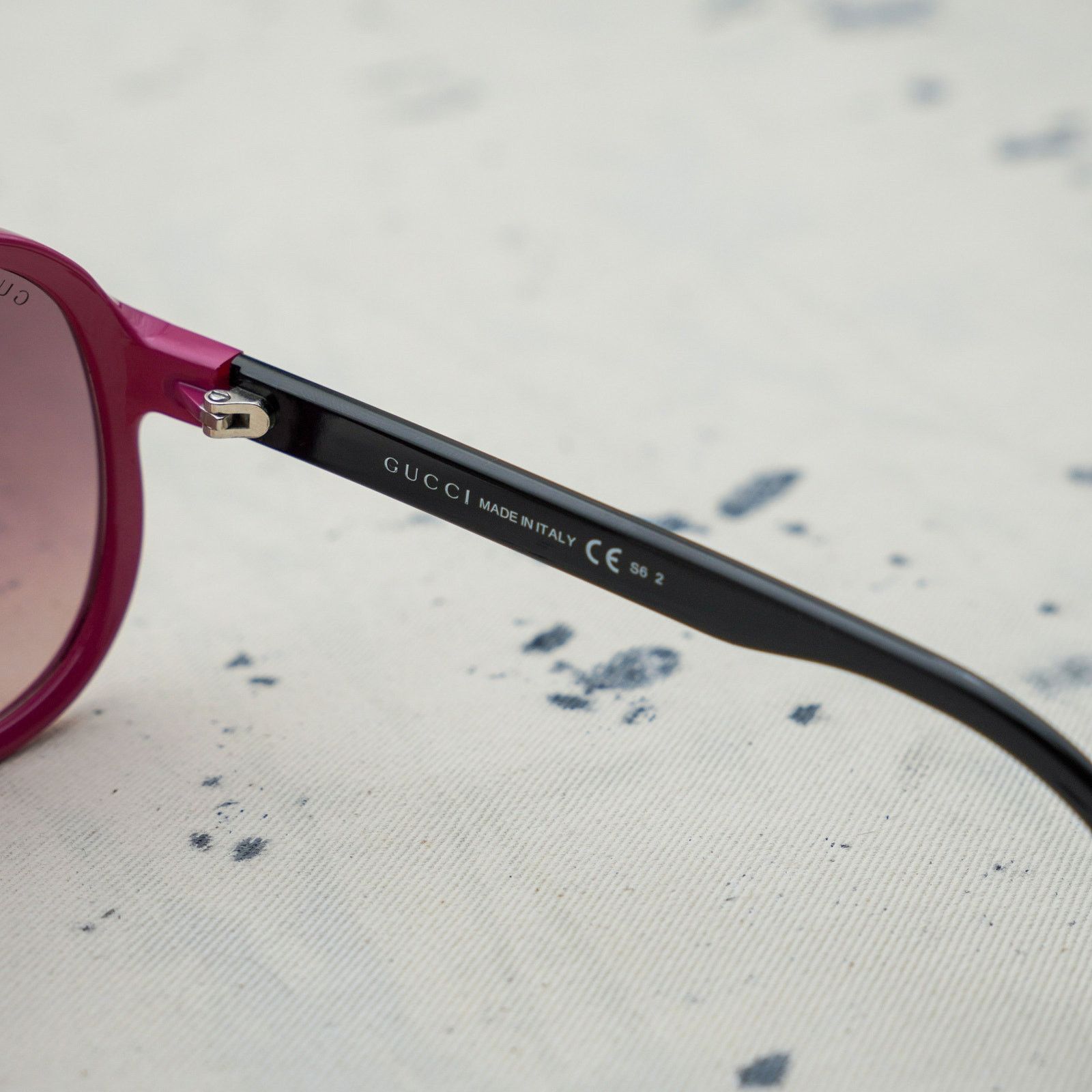 Gucci Gucci 1627 pink gradient striped gg logo aviator sunglasses Size ONE SIZE - 7 Thumbnail