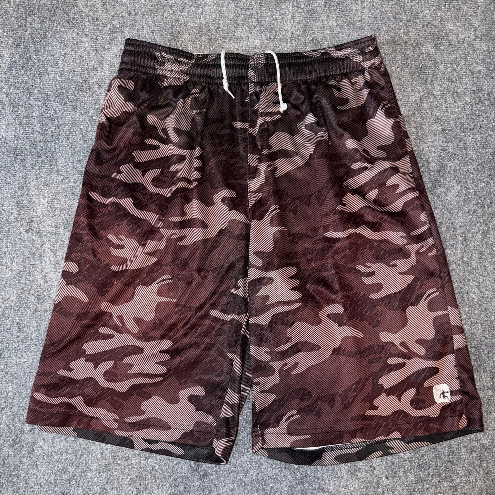 JW Anderson AND1 Brown Camo Beautiful Baggy Hoop Shorts Mens LG Vtg y2k Size US 34 / EU 50 - 2 Thumbnail