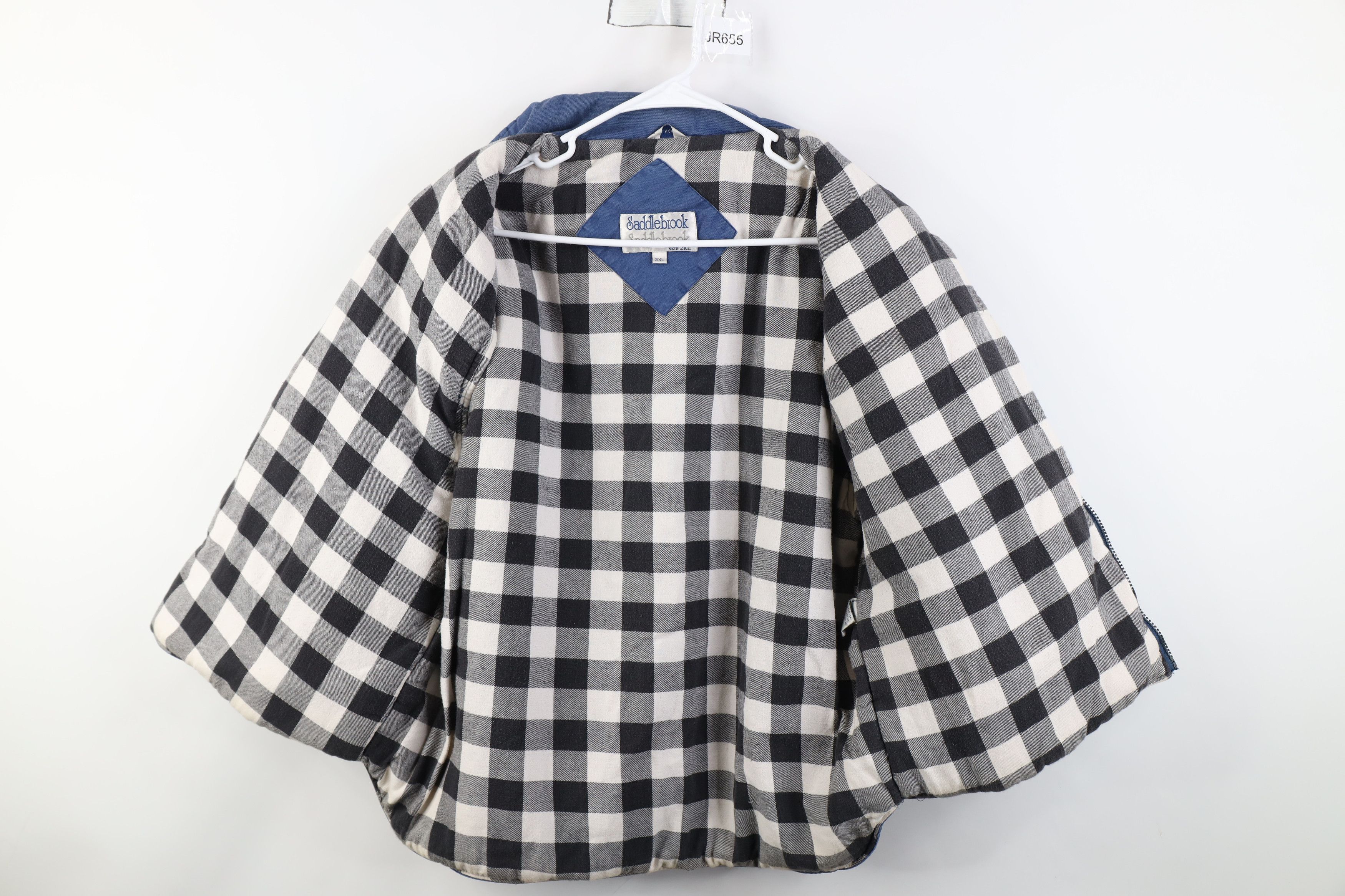 Vintage Vintage 90s Streetwear Flannel Lined Puffer Vest Jacket Blue Size US XXL / EU 58 / 5 - 11 Thumbnail