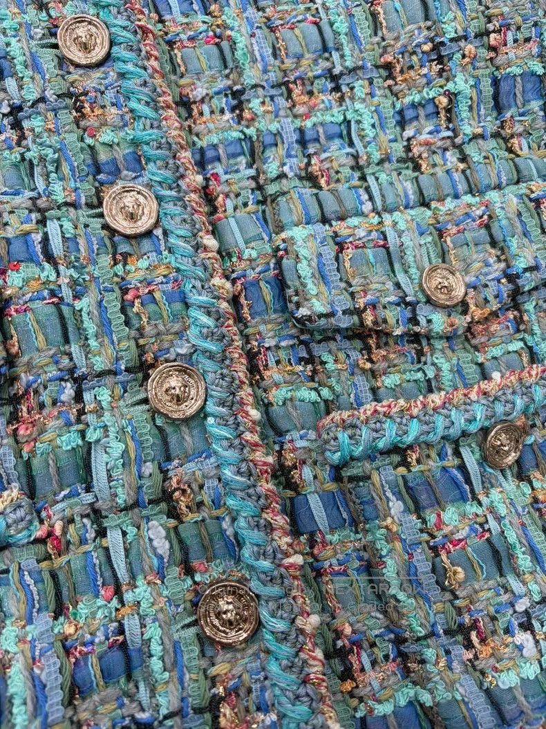Chanel Chanel Peacock Lake Blue Knitted Coat Size S / US 4 / IT 40 - 3 Thumbnail