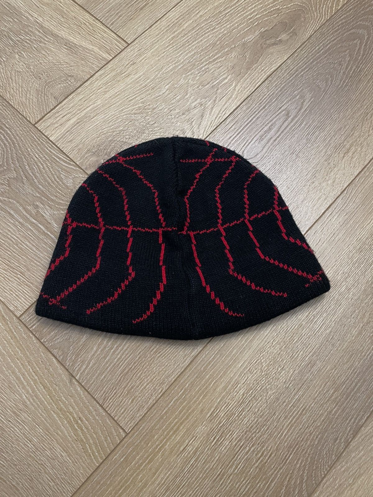 Japanese Brand × Vintage Retro 00s Spider Man Beanie Hat Eye Big Logo AOP Web Size ONE SIZE - 5 Thumbnail