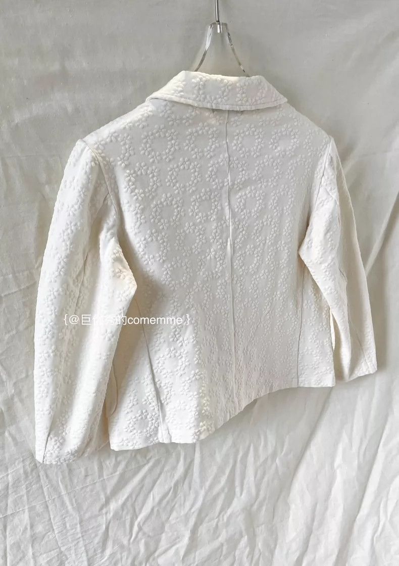 Comme des Garcons Comme Des Garcons Cream cream dimensional garland embossed Size S / US 4 / IT 40 - 5 Thumbnail