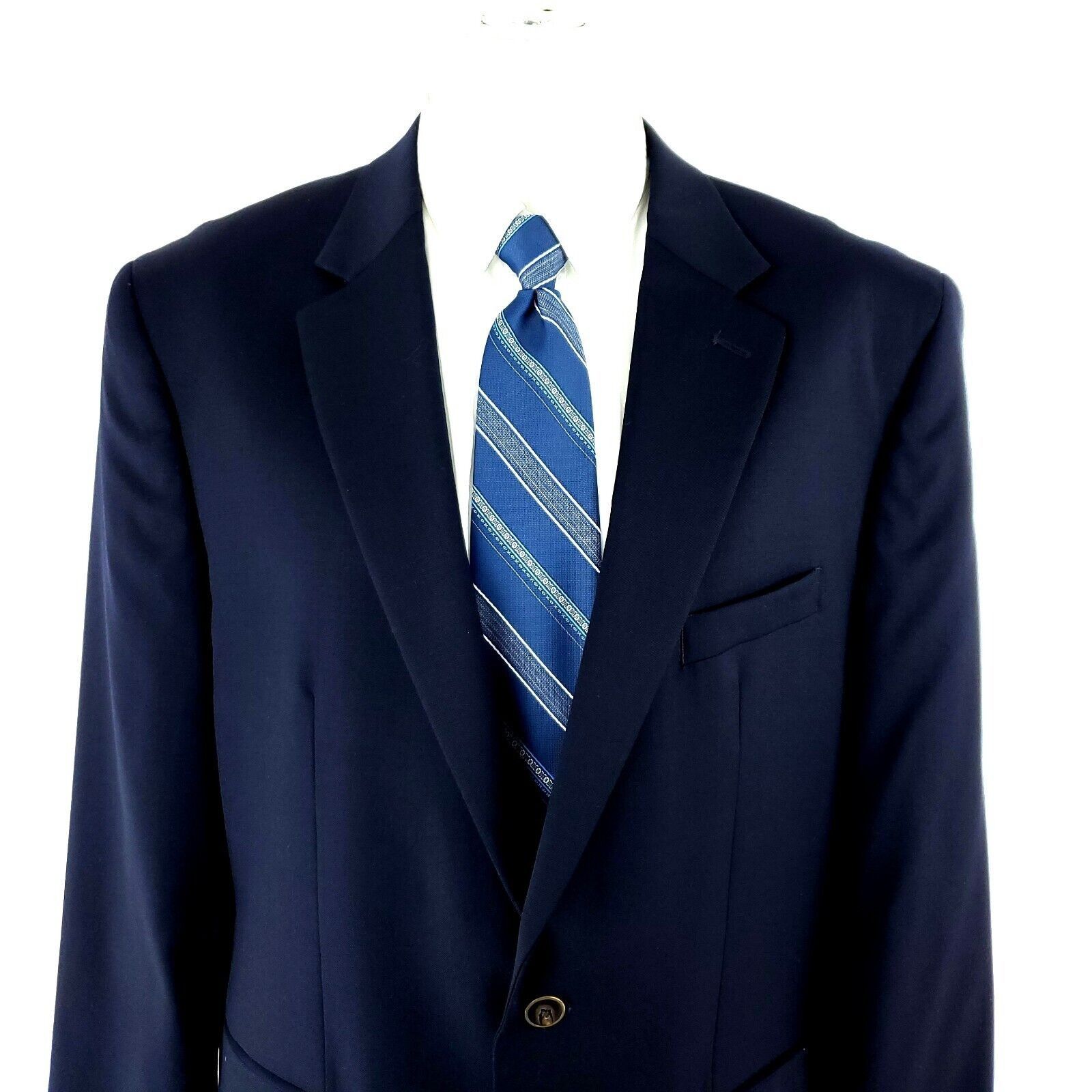 Joseph & Feiss Joseph Feiss Wool 2 Button Blazer 42R Blue Classic Fit Tagge Size 42R - 1 Thumbnail