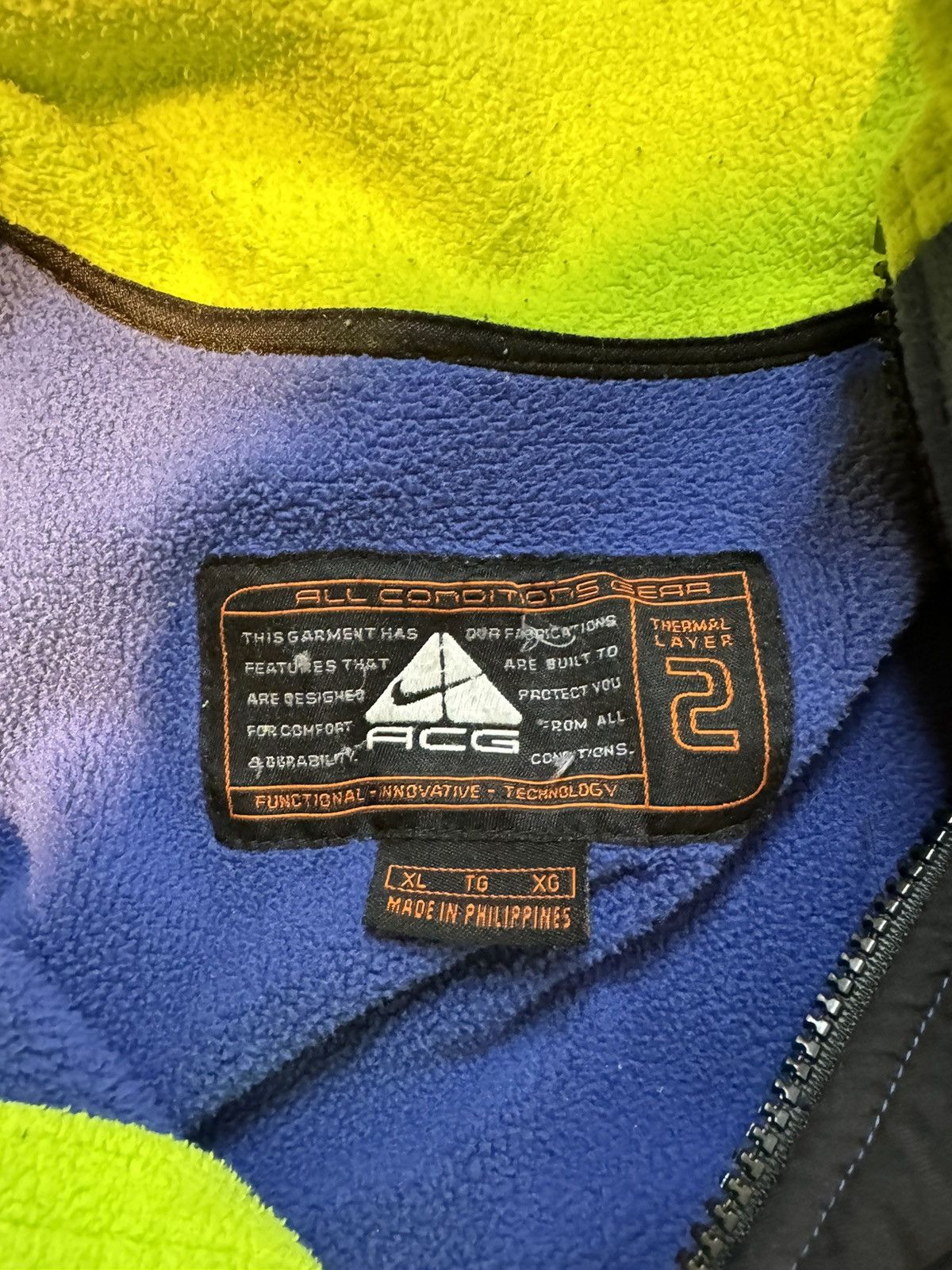 Nike Nike ACG Thermal Layer 2 Fleece Jacket 1998 Men Size XL Size US XL / EU 56 / 4 - 10 Thumbnail