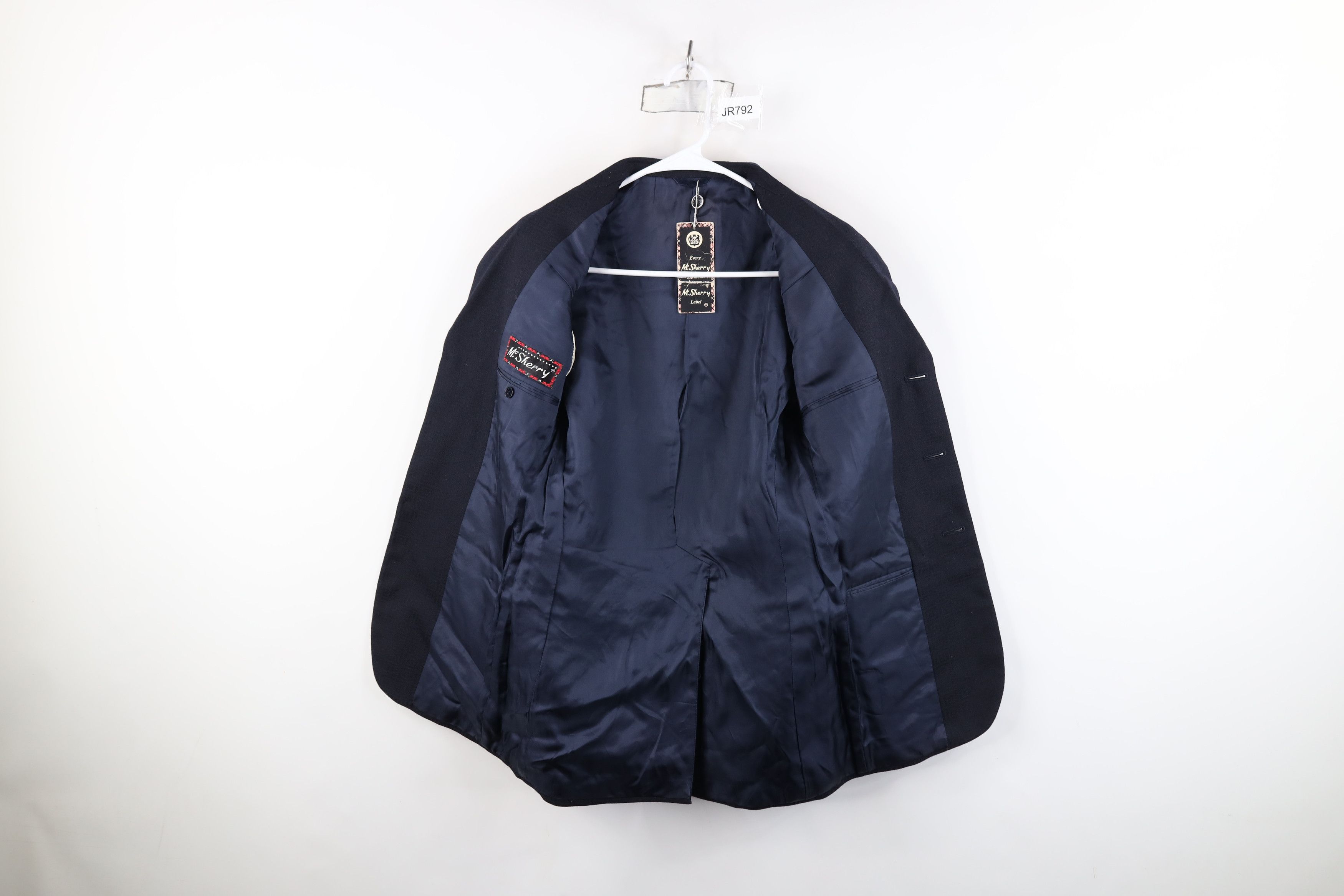 Vintage Deadstock Vintage 30s 40s Button Suit Jacket Navy Geometric Size US XL / EU 56 / 4 - 9 Thumbnail