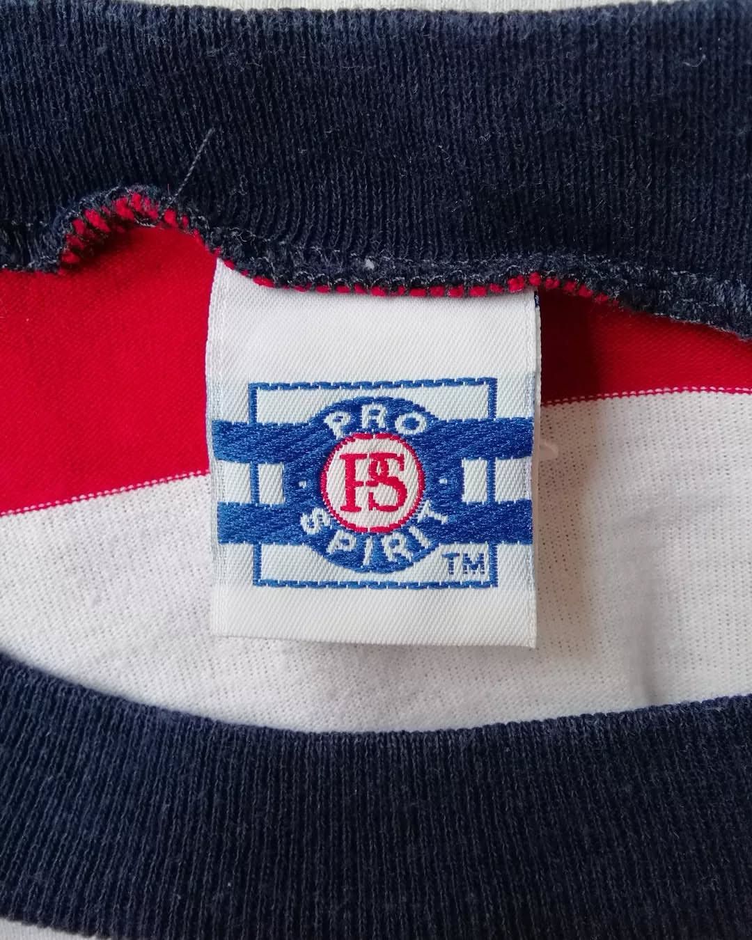 Japanese Brand × Vintage Vintage Pro Spirit Wear Red Striped Tees Size US L / EU 52-54 / 3 - 6 Thumbnail