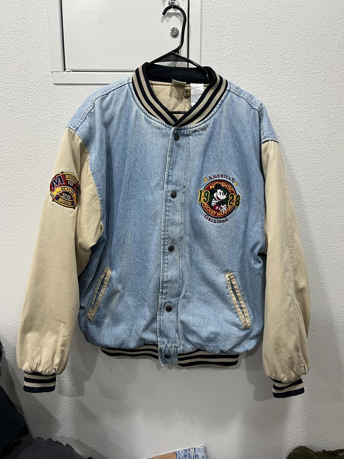 Disney 90s Disney Mickey Mouse Jacket XL Denim Blue Size US XL / EU 56 / 4 - 1 Thumbnail