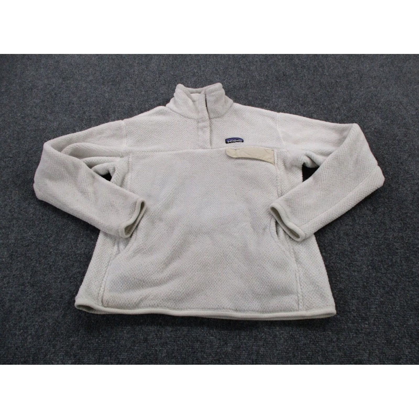 Patagonia Patagonia Jacket Women L White Snap T Fleece Fuzzy Polartec Jumper Camping 25442 Size L / US 10 / IT 46 - 2 Thumbnail