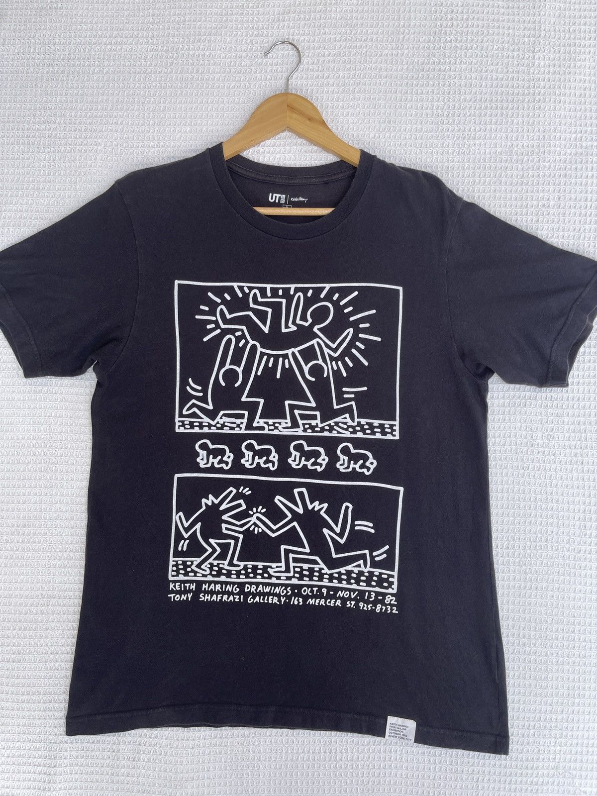 Keith Haring × Vintage Last Drop🔥Rare🔥Keith Haring By Tony Shafrazi Gallery Art Tee Size US L / EU 52-54 / 3 - 9 Thumbnail