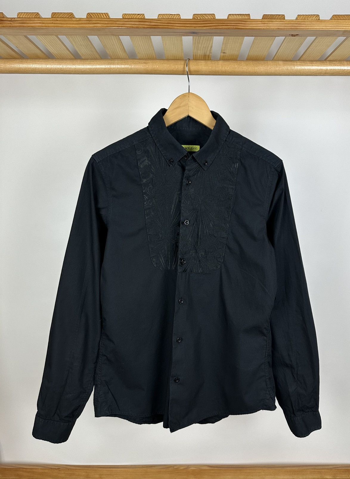 Versace Versace Jeans Black Shirt Button Up Long Sleeve Size S Size US S / EU 44-46 / 1 - 1 Thumbnail