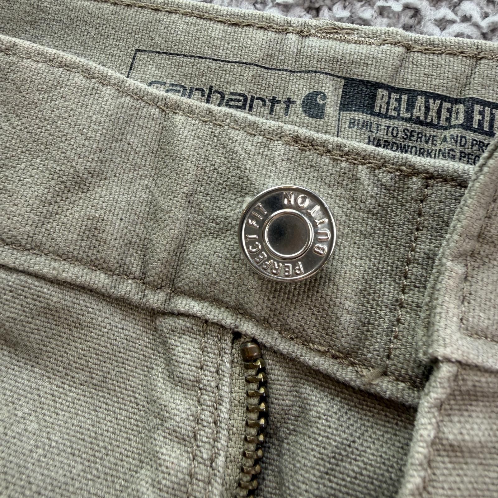 Carhartt Carhartt Relaxed Fit Carpenter Pants Tan Workwear 33x28 Size US 33 - 7 Thumbnail
