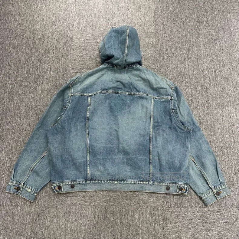 Balenciaga Balenciaga Distressed Denim Hoodie Size US S / EU 44-46 / 1 - 6 Thumbnail