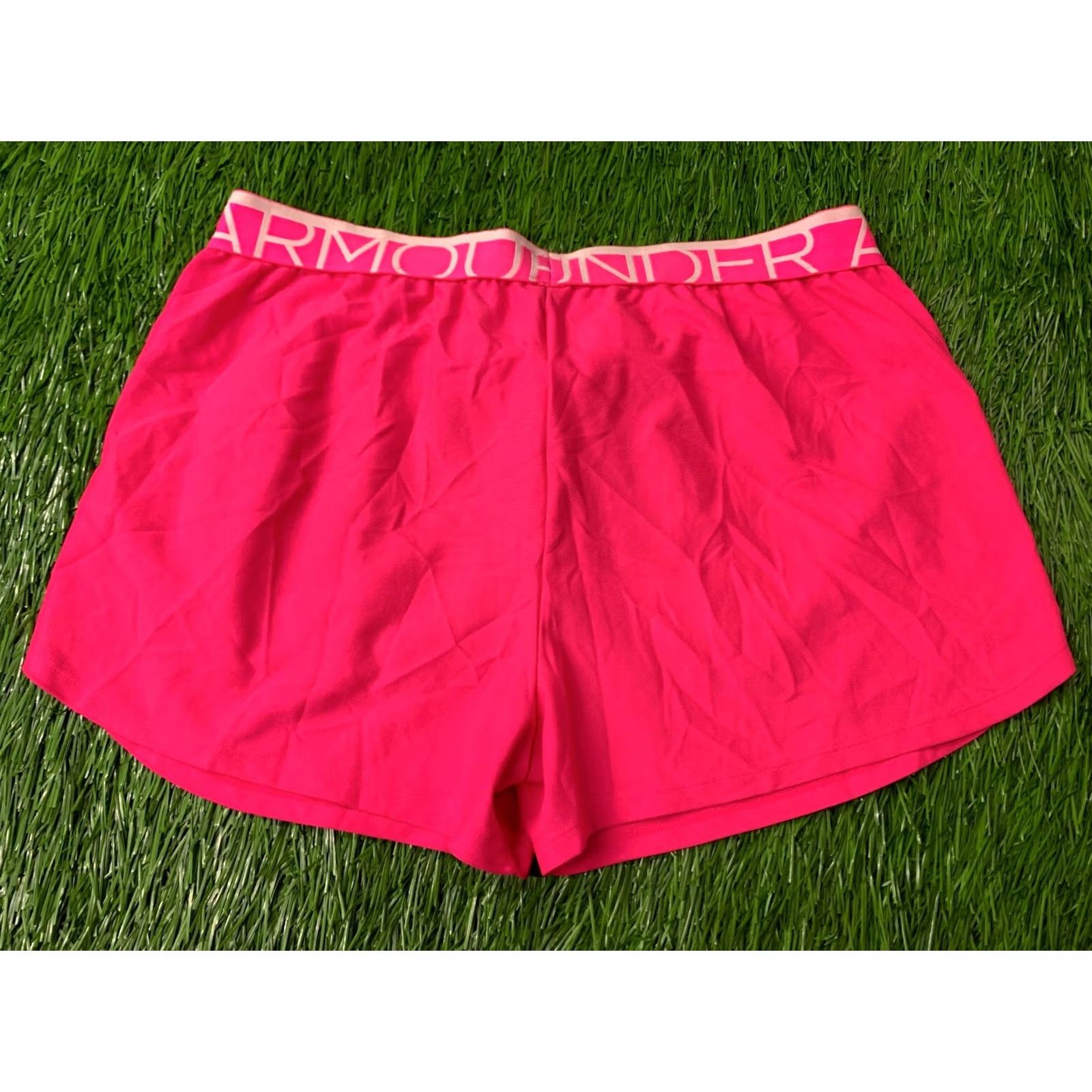 Nike NIKE TRAINING SHORTS Women M Pink and White - 28 cm 38 cm Low Rise Classic Fit Sport Performance/Activity: Cross Training Size 32" / US 10 / IT 46 - 8 Thumbnail
