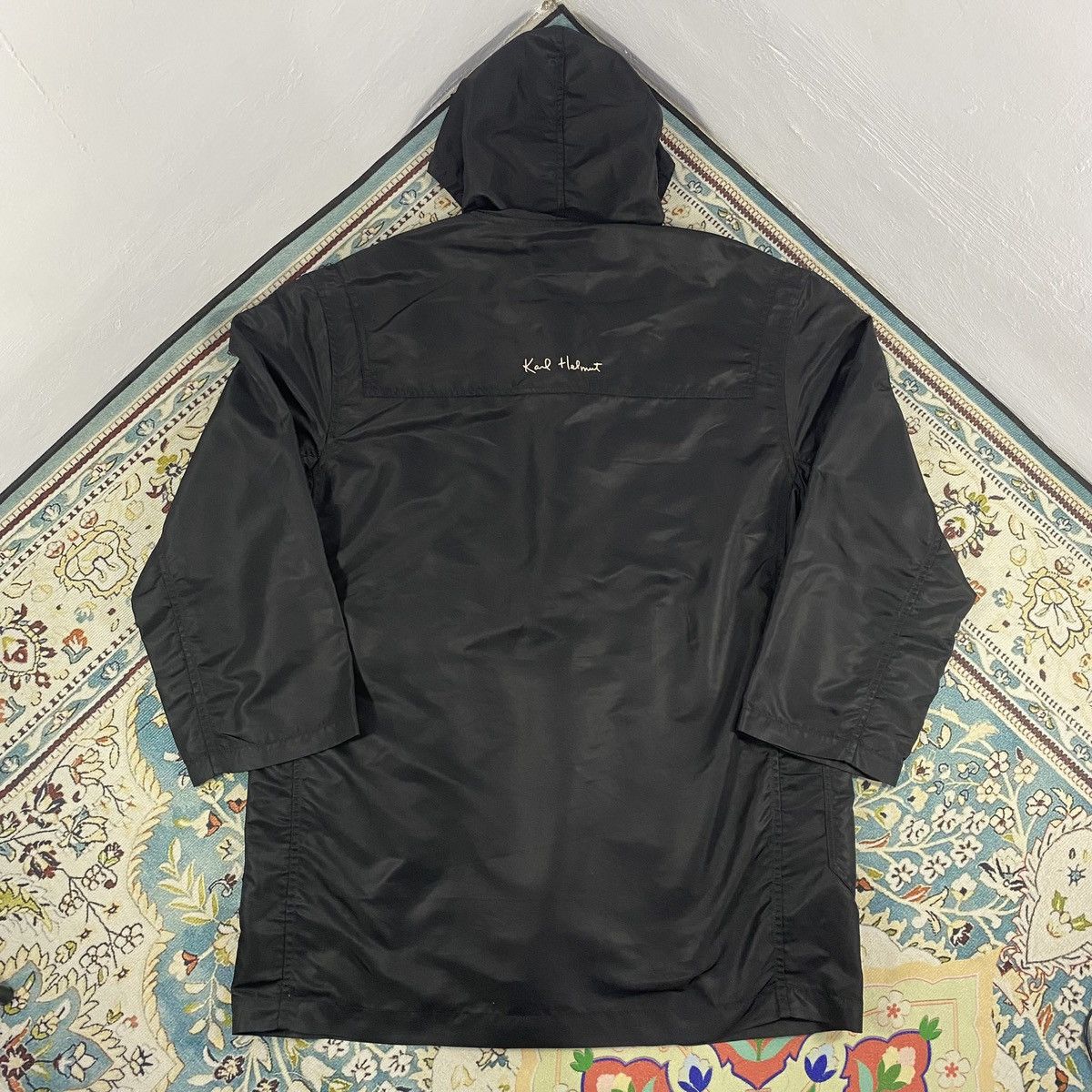 Japanese Brand × Karl Helmut × Pink House Karl Helmut Embroiderry Raincoat Parka Jacket Size US XL / EU 56 / 4 - 2 Thumbnail