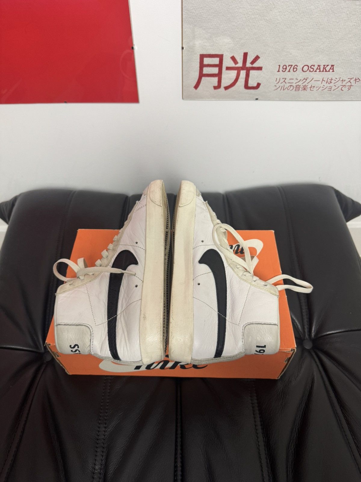 Nike Nike Blazer Mid 77 Vintage x Slam Jam Leather Swoosh Sneaker Size US 8.5 / EU 41-42 - 8 Thumbnail