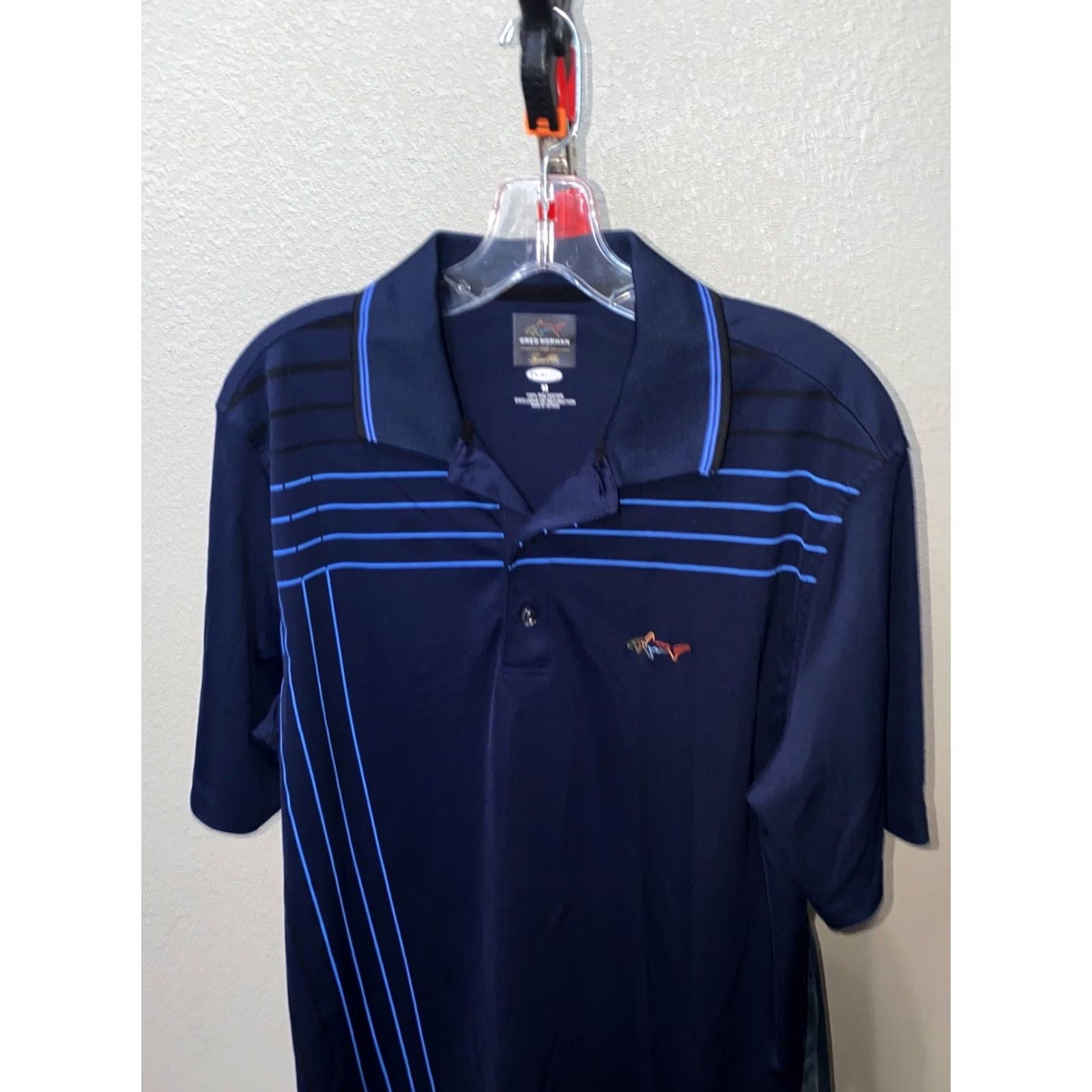 Vintage Greg Norman Blue Stripe Polo Shirt M Men Polo Shirt Medium M Sharp Men Polo Shirt Greg Norman Blue Stripe Poly Golf POLO SHIRT Medium M Size US M / EU 48-50 / 2 - 2 Thumbnail