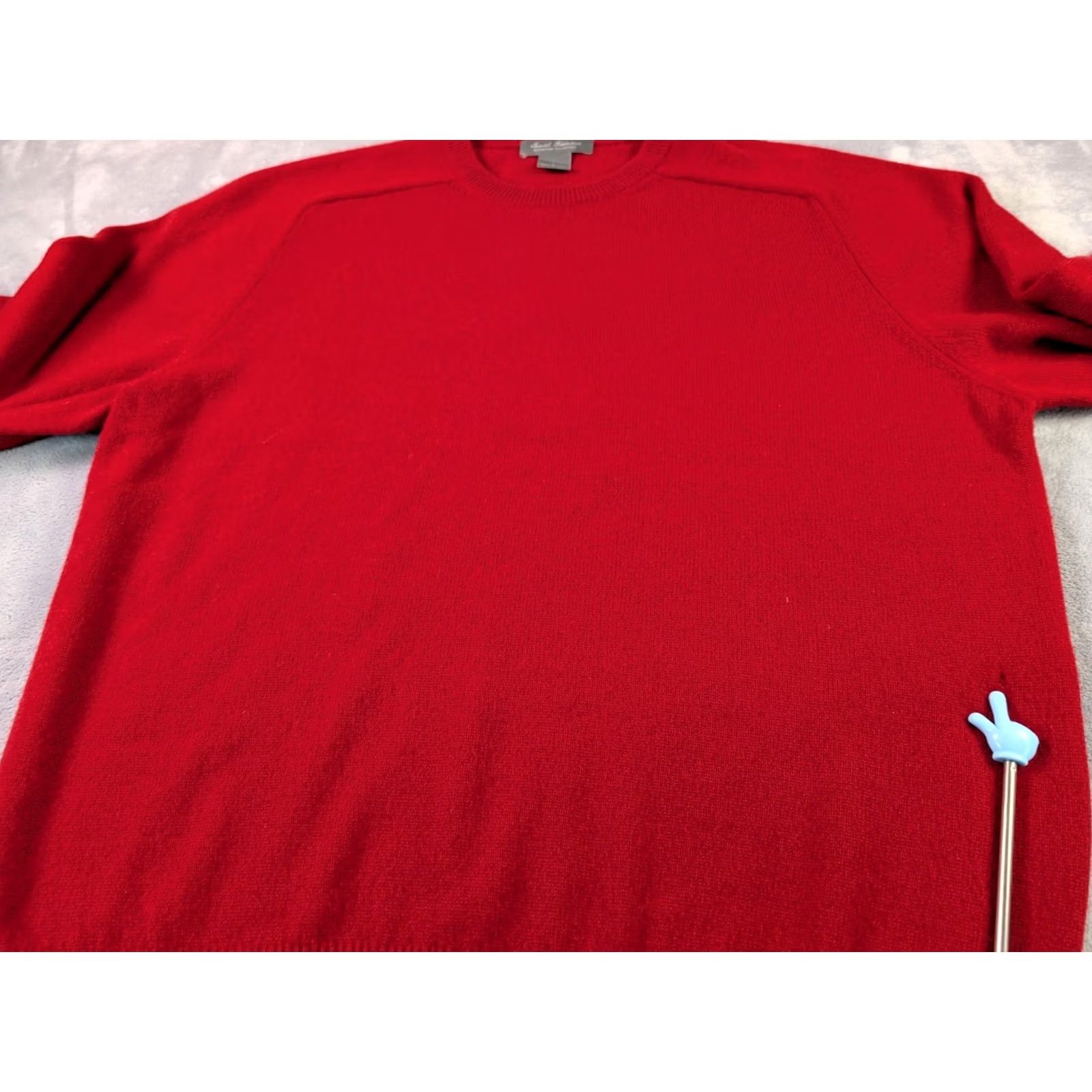 Cremieux Cremieux Sweater Pullover Crew Neck Red 100% Cashmere L Men Size US L / EU 52-54 / 3 - 7 Thumbnail