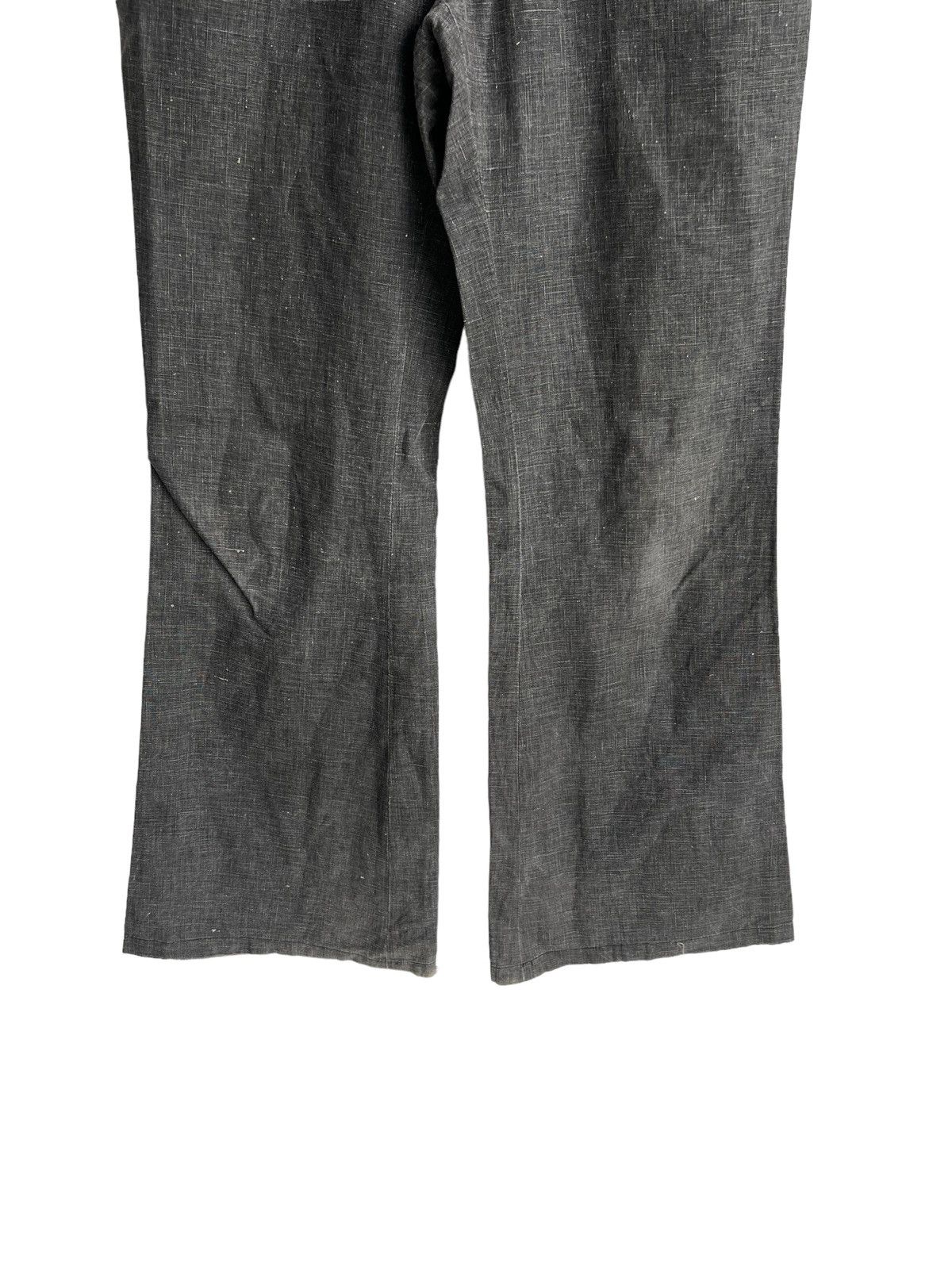 Tornado Mart 1990s Tornado Mart 🇯🇵 Super Flare Low Rise Hem Linen Pants Size US 30 / EU 46 - 7 Thumbnail