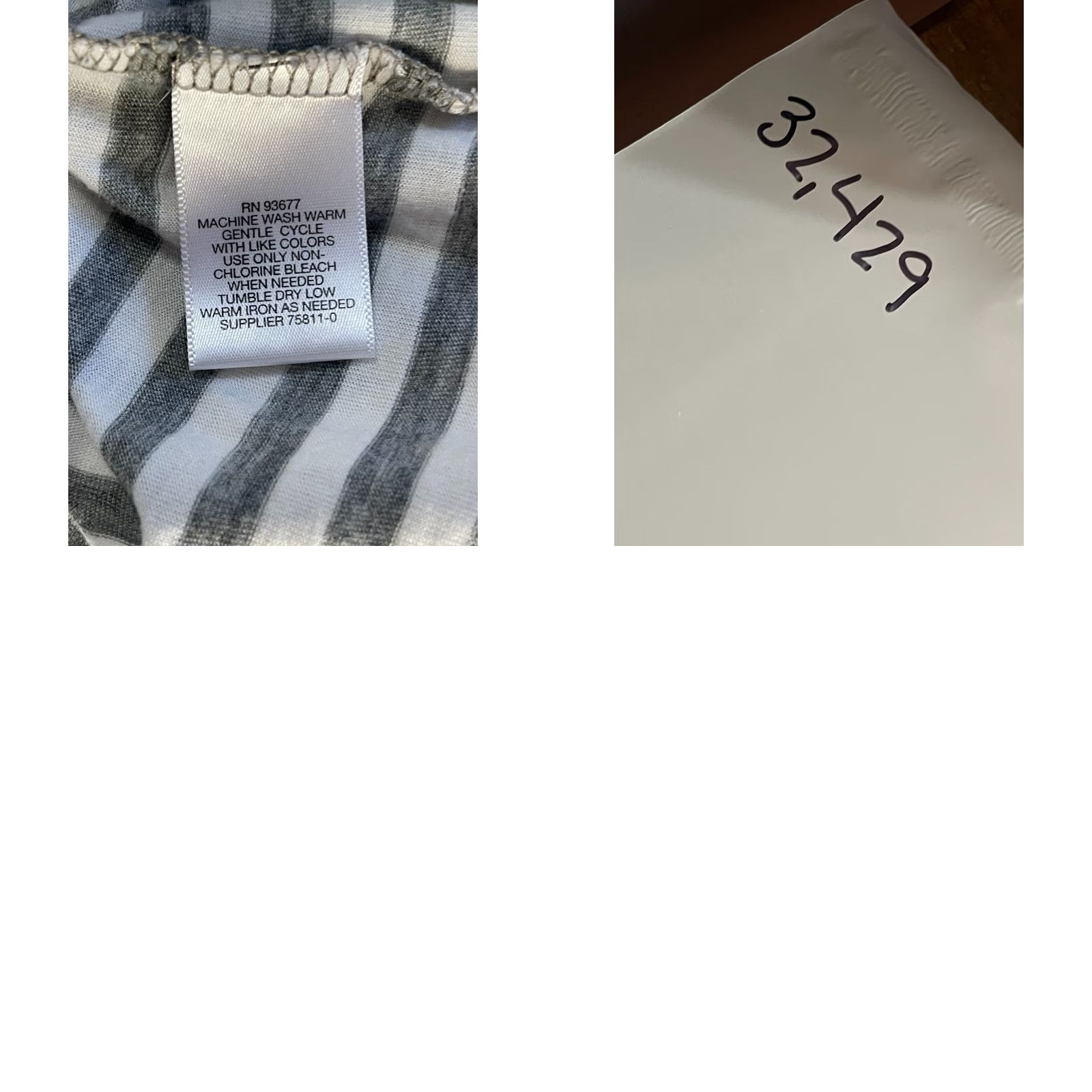 Liz Claiborne Liz Claiborne Shirt Women XL Gray White Striped Short Sleeve T-Shirt Casual Basic Modern Fall Spring Summer Womens Size XL / US 12-14 / IT 48-50 - 8 Thumbnail