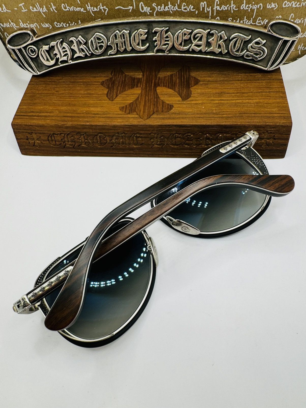 Chrome Hearts Chrome Hearts Wood Preyank Sunglasses Size ONE SIZE - 1 Thumbnail