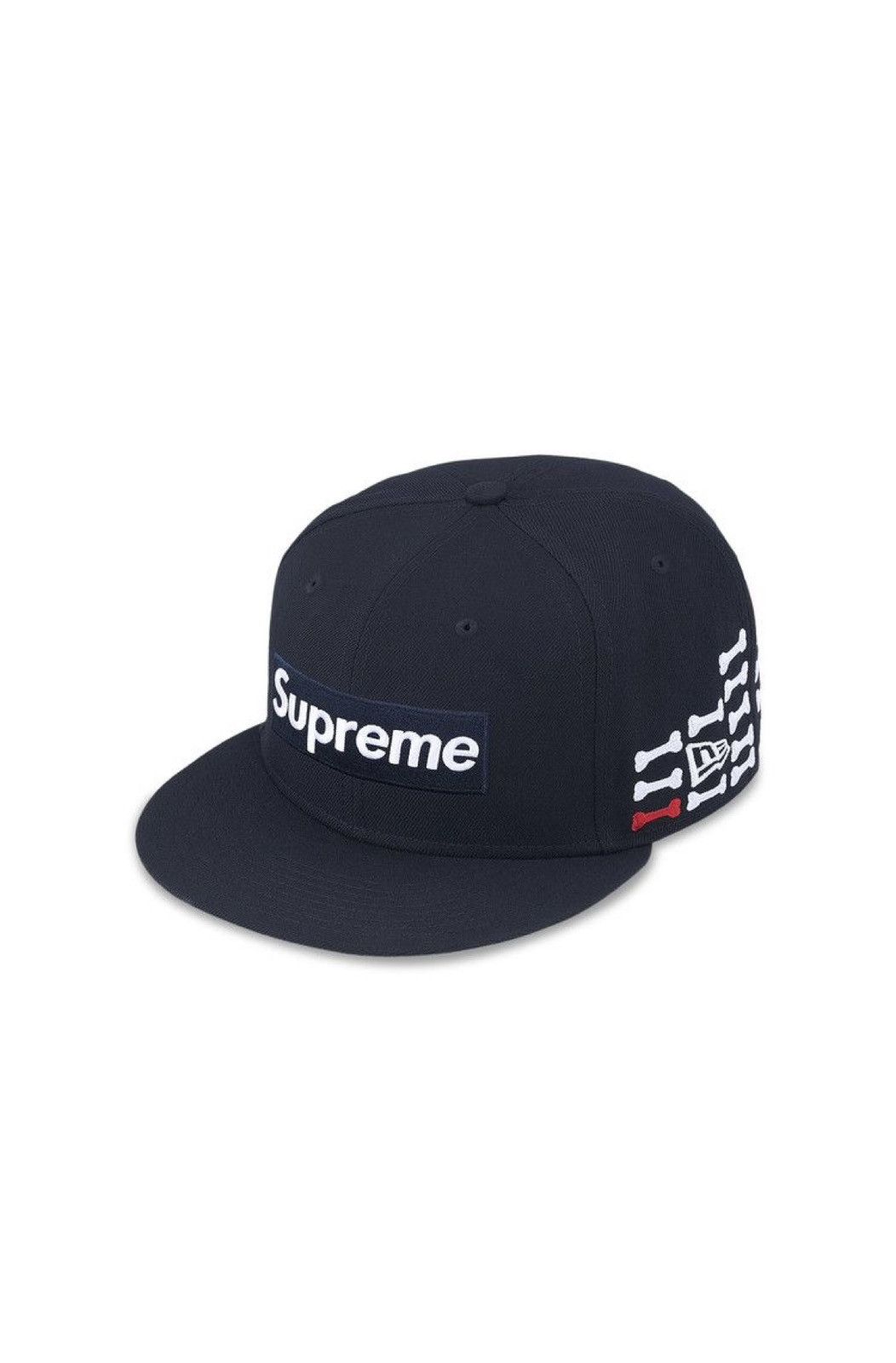 Supreme Supreme Navy Bones Box Logo Fitted Size ONE SIZE - 1 Thumbnail
