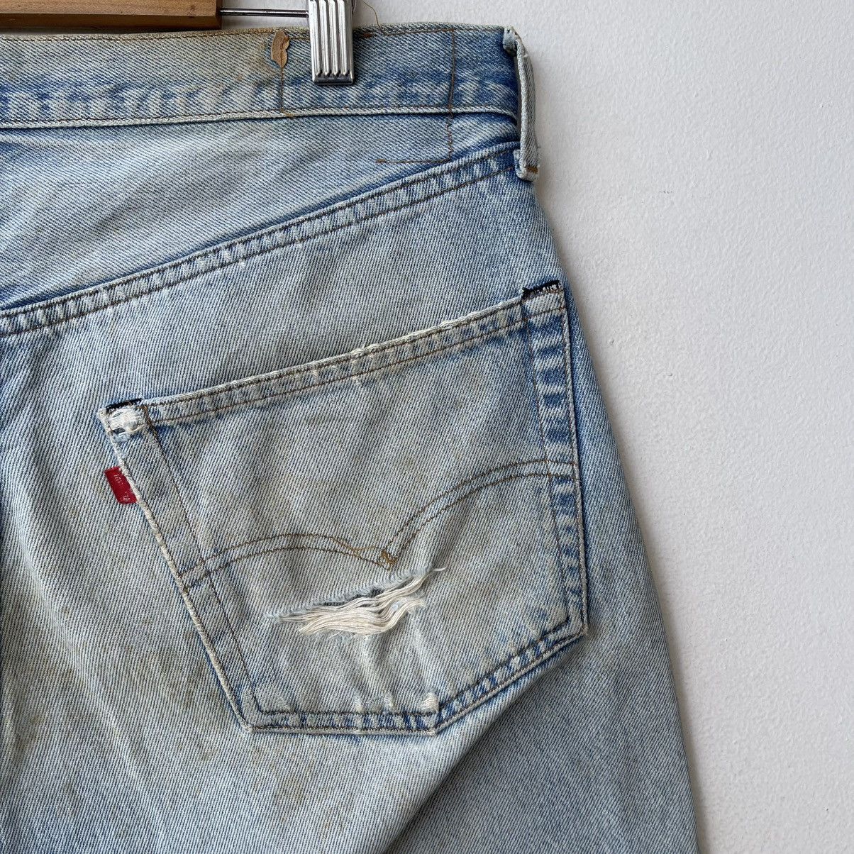 Levi's Thrashed 70s Levi’s 501 Redline Selvedge Denim Shorts Size US 34 / EU 50 - 12 Thumbnail