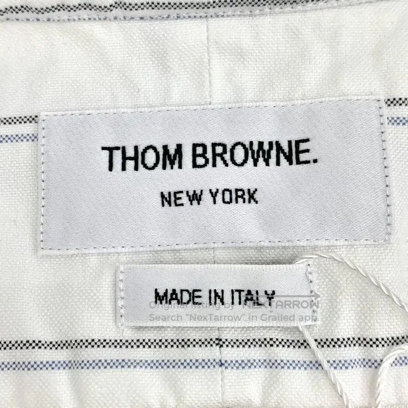 Thom Browne Thom Browne White Striped Cotton Shirt . Size M / US 6-8 / IT 42-44 - 6 Thumbnail