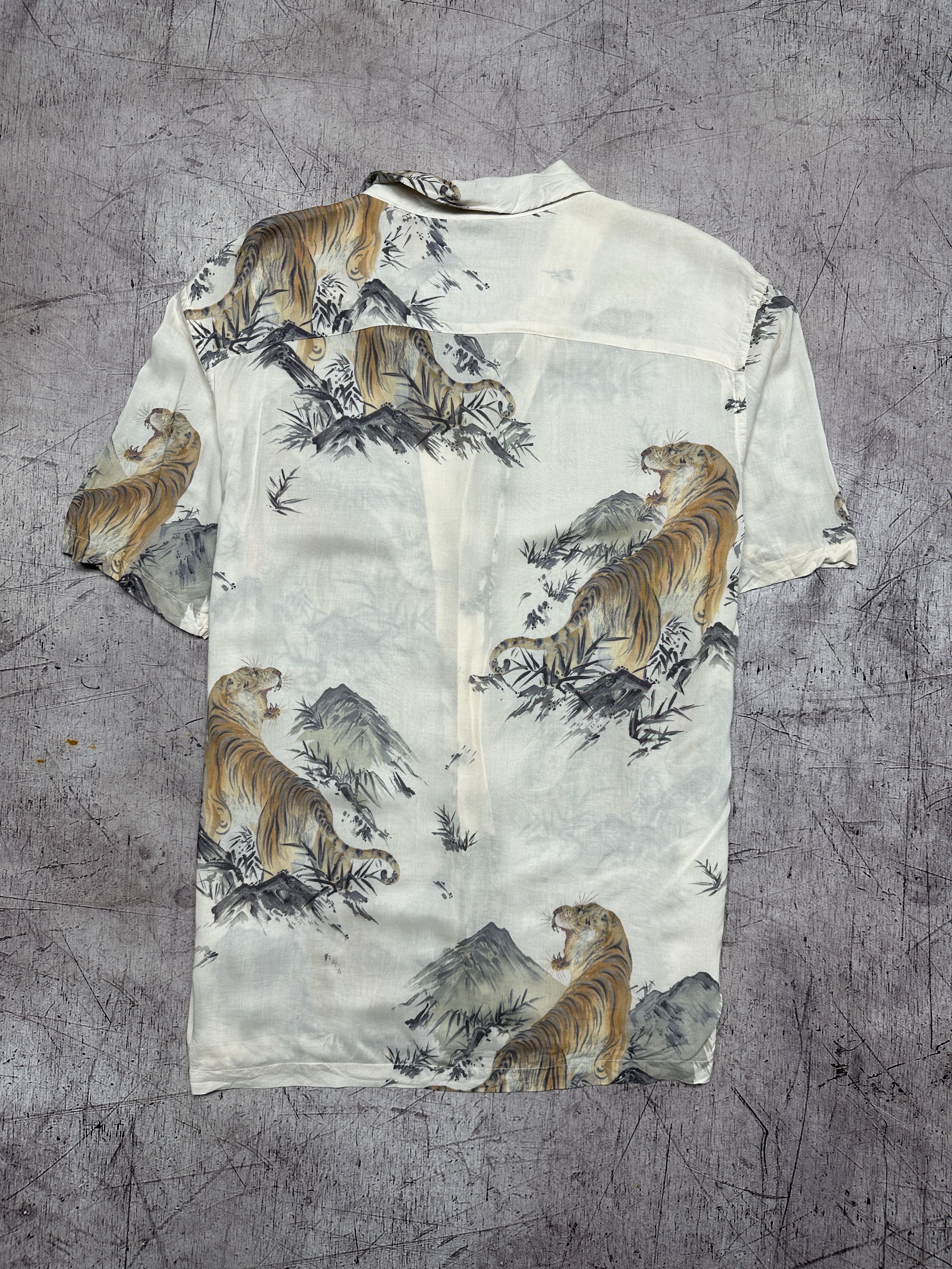 Allsaints Allsaints Mens Hawaiian Kayan Short Sleeve Shirt Tiger Size US M / EU 48-50 / 2 - 5 Thumbnail
