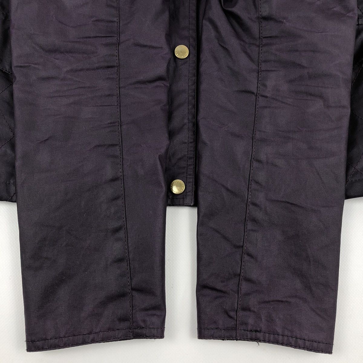 Barbour × Belstaff Women's INTERNATIONAL Ferrera Wax Purple Motorcycle Bomber Jacket Coat Size M / US 6-8 / IT 42-44 - 14 Thumbnail
