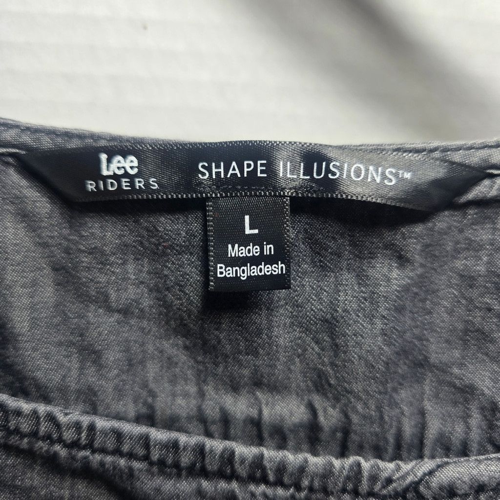 The Unbranded Brand Riders by Lee Dark Gray Long Sleeve Top Large Size L / US 10 / IT 46 - 2 Thumbnail