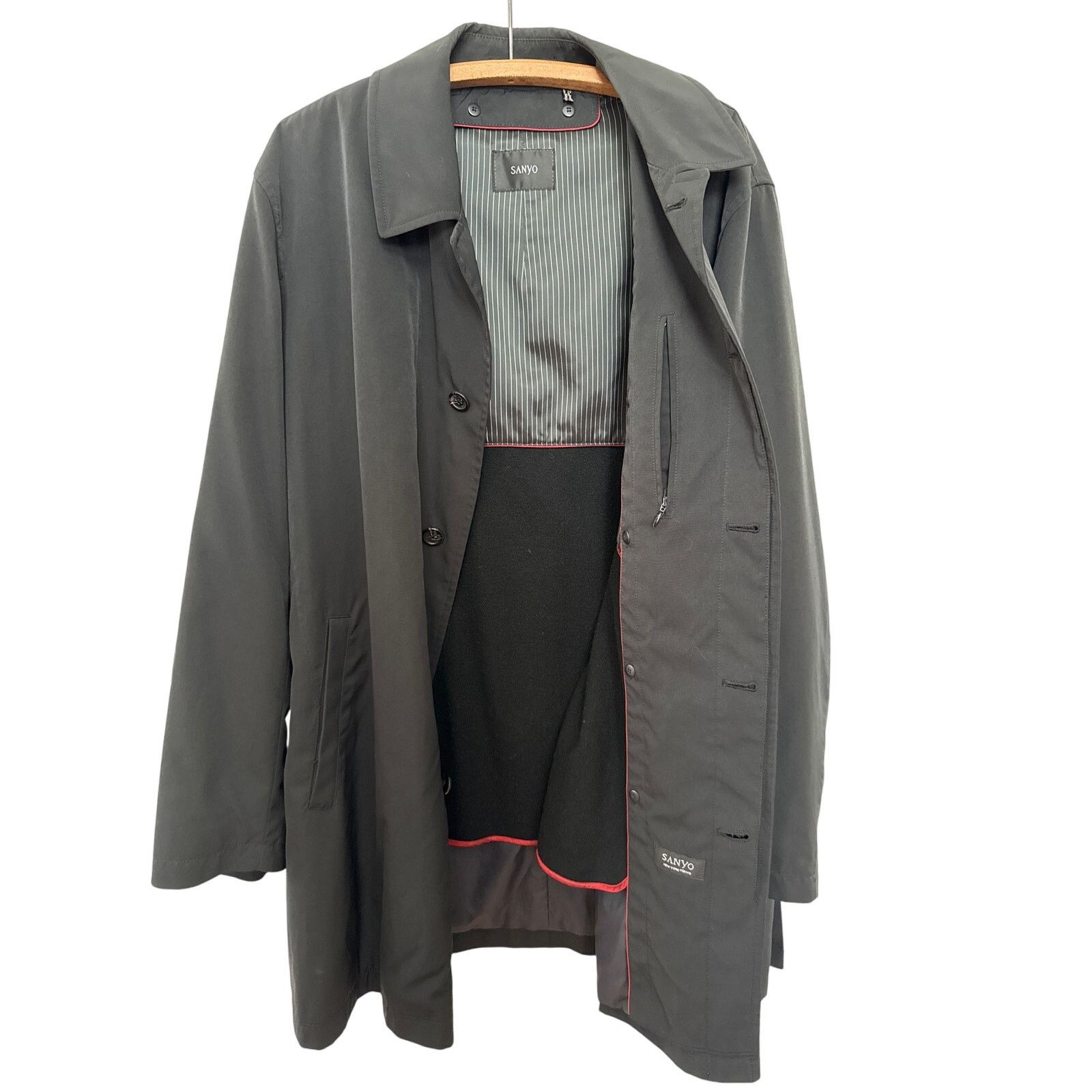 Sanyo Sanyo New York preppy black coat removble wool liner 46 R Size US XL / EU 56 / 4 - 2 Thumbnail