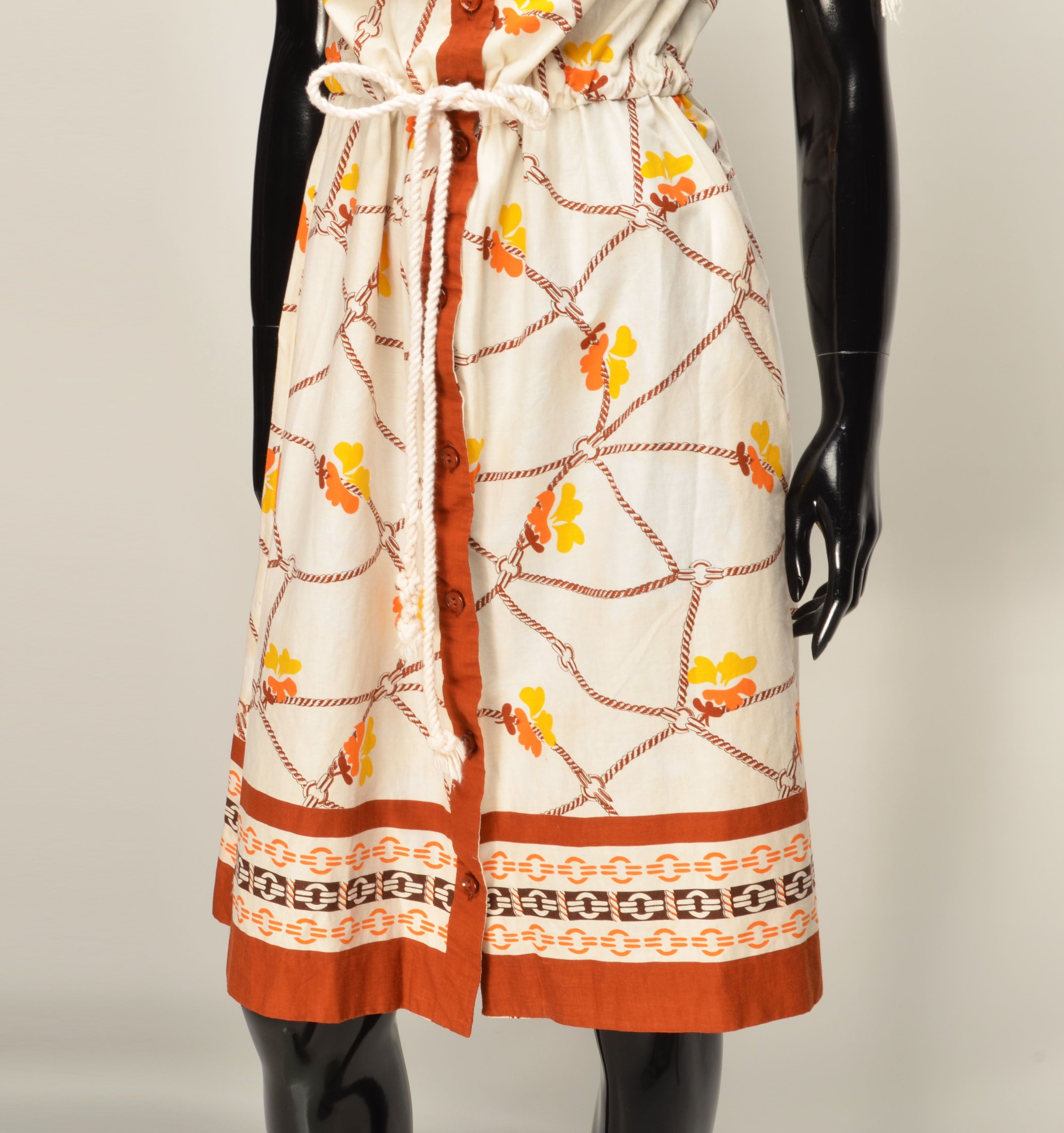 Vintage Vintage 1950s Horrockses Fashions Cotton Adjustable Dress Size M / US 6-8 / IT 42-44 - 3 Thumbnail