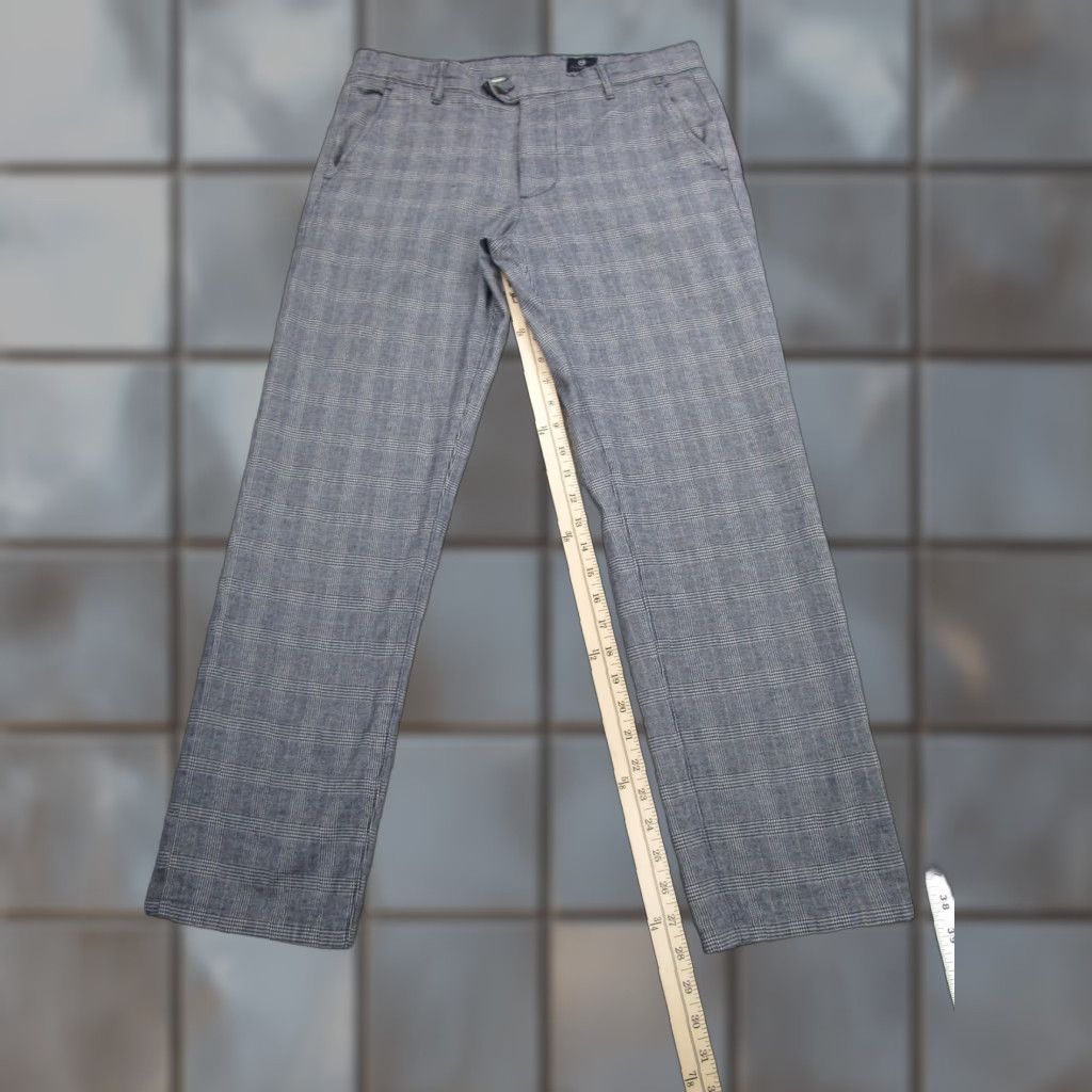 Vintage AG Adriano Goldschmied Pants Mens Size 33R Gray Glen Plaid Stretch Chino Size US 33 - 1 Thumbnail