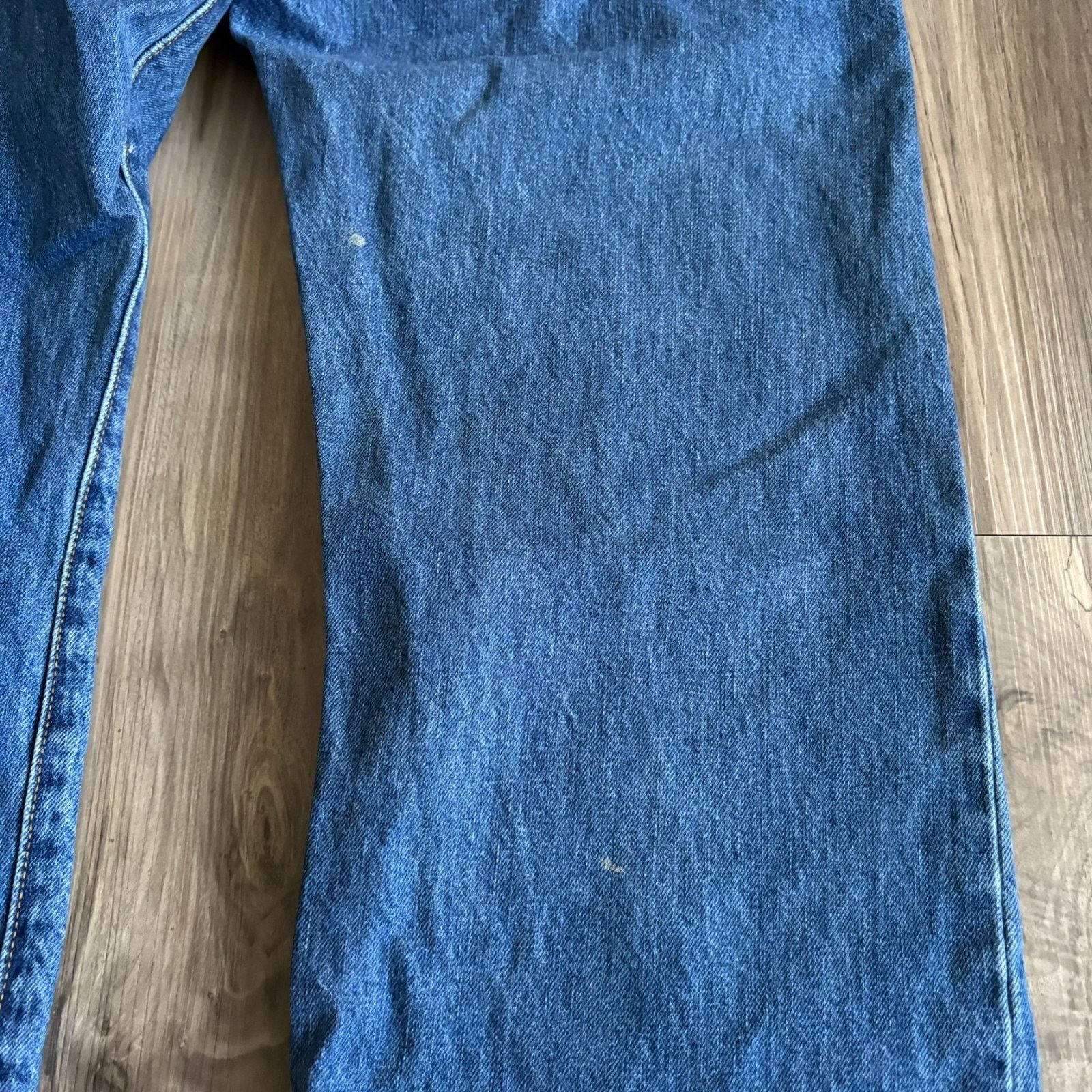 Levi's Levis 501 Jeans Mens Size 36x32 Blue Straight Button Fly Size US 36 / EU 52 - 8 Thumbnail