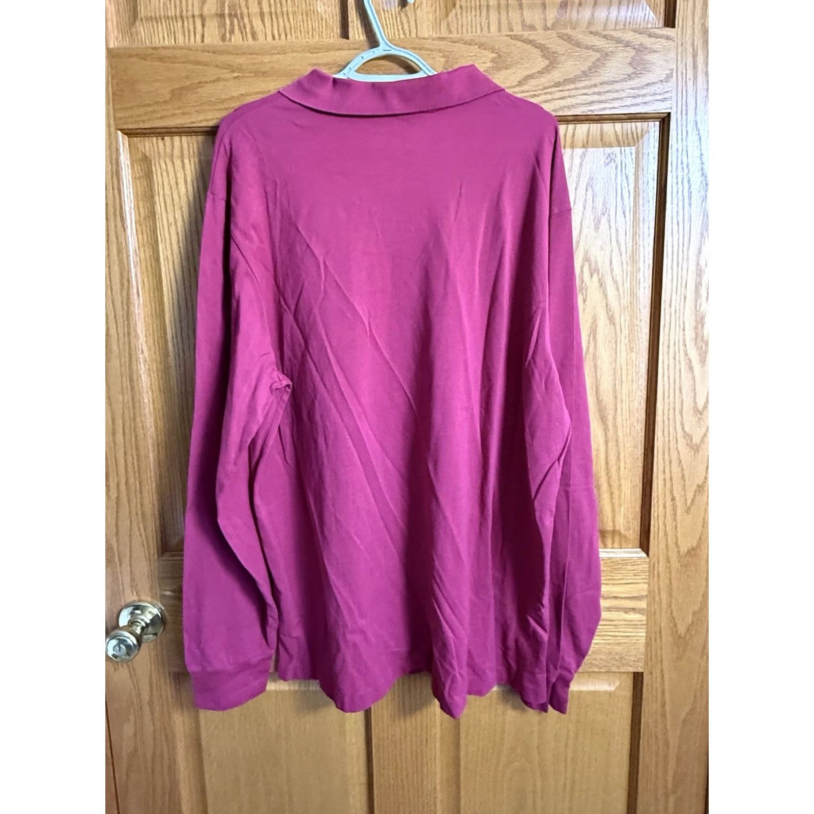 Vintage Polo Golf Mens Long Sleeve Berry Shirt XXL Blue Pony Preppy Old Money Sporty Size US XXL / EU 58 / 5 - 2 Thumbnail