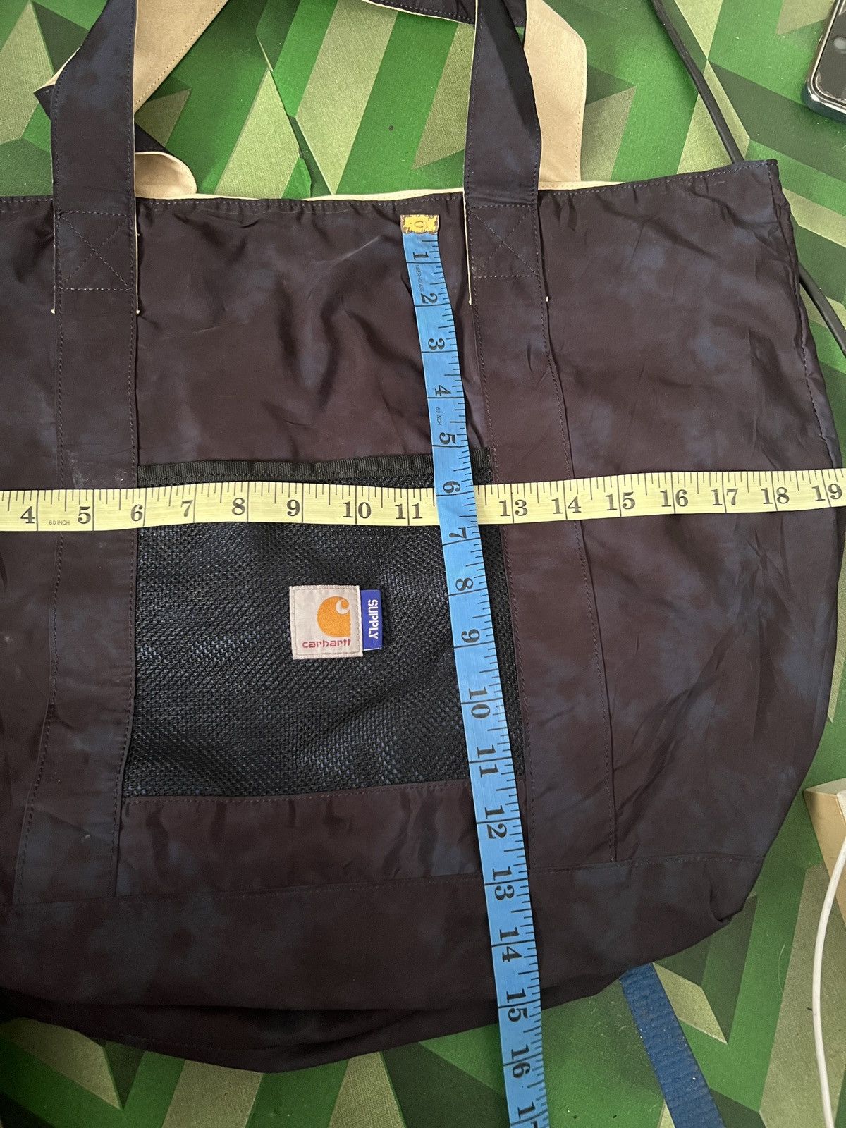 Carhartt × Carhartt Wip Cadhartt Camo Blue Tote Bagg Size ONE SIZE - 8 Thumbnail