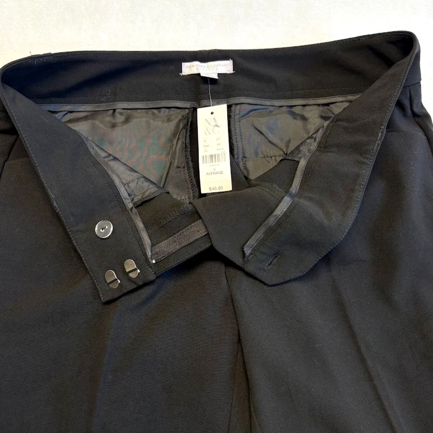 Vintage VINTAGE New York & Company Dress Pants Bootcut Mid Rise Waist 30 Black 4 Womens Pants NWT Stretch Flat Front 32 Inseam Regular 90s Work Size 27" / US 4 / IT 40 - 5 Thumbnail