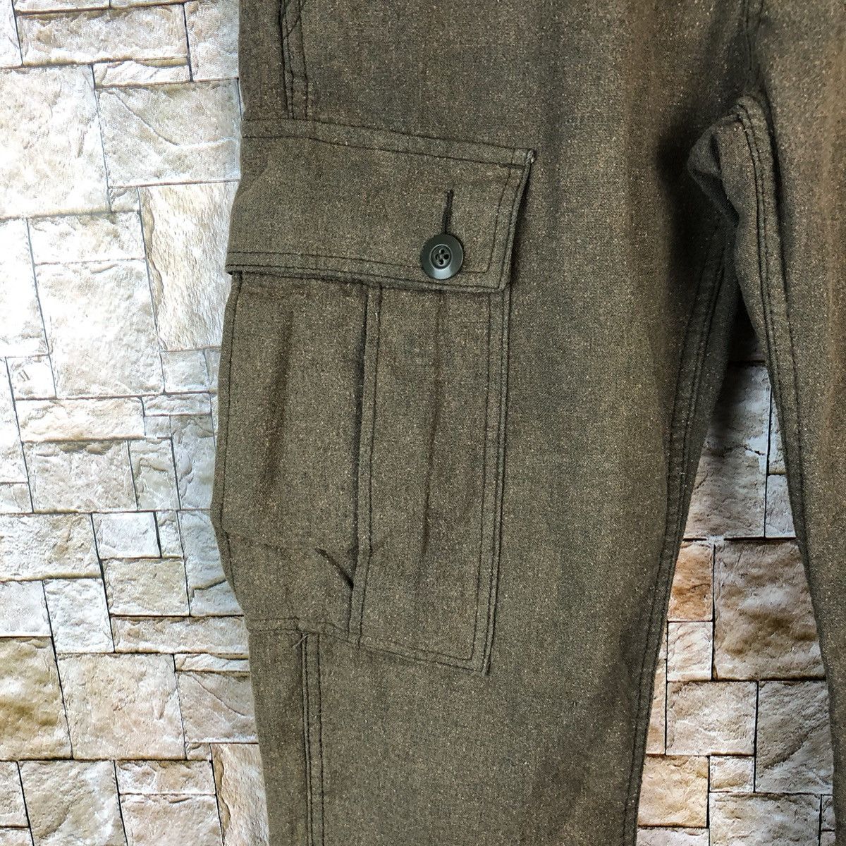 Japanese Brand Back Number Brown Cargo Multipocket Pants #A1162 Size US 27 - 9 Thumbnail
