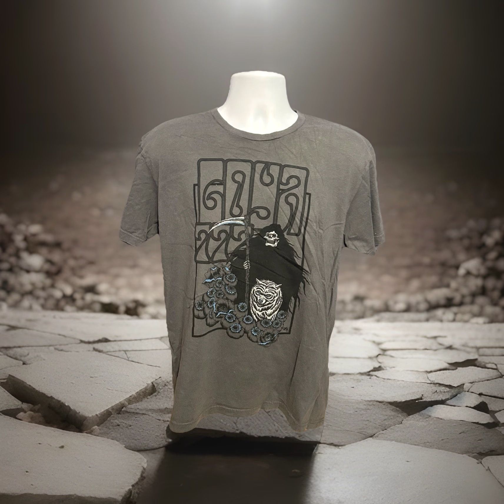Vintage Goya 777 Band Shirt Men Large Dark Gray Short Sleeve T-Shirt Graphic Print Logo 2013 Doom Stoner Band Mens Regular Size L Size US L / EU 52-54 / 3 - 5 Thumbnail