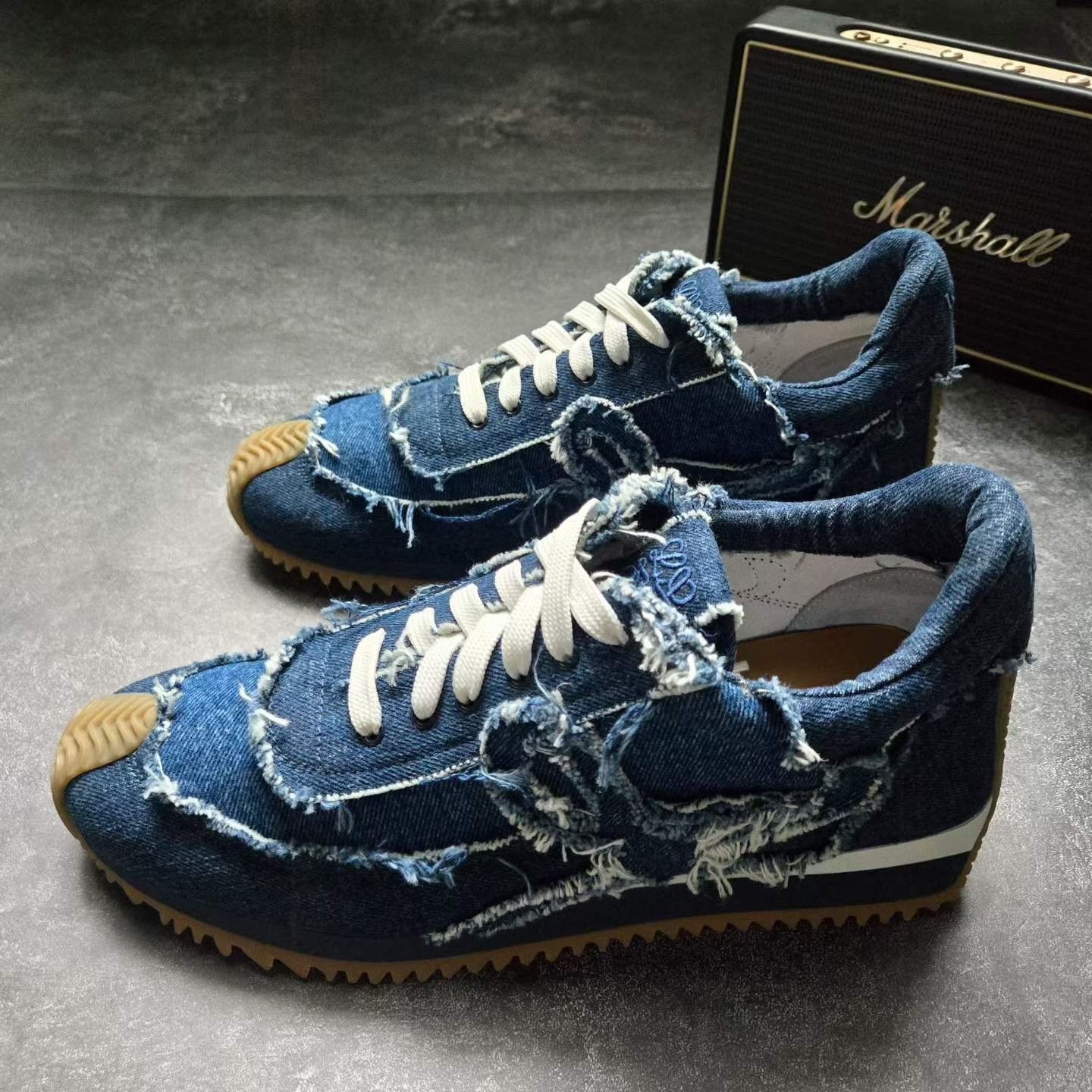 Loewe LOEWE FLOW RUNNER Denim Blue Sneakers Size US 7 / EU 40 - 1 Thumbnail