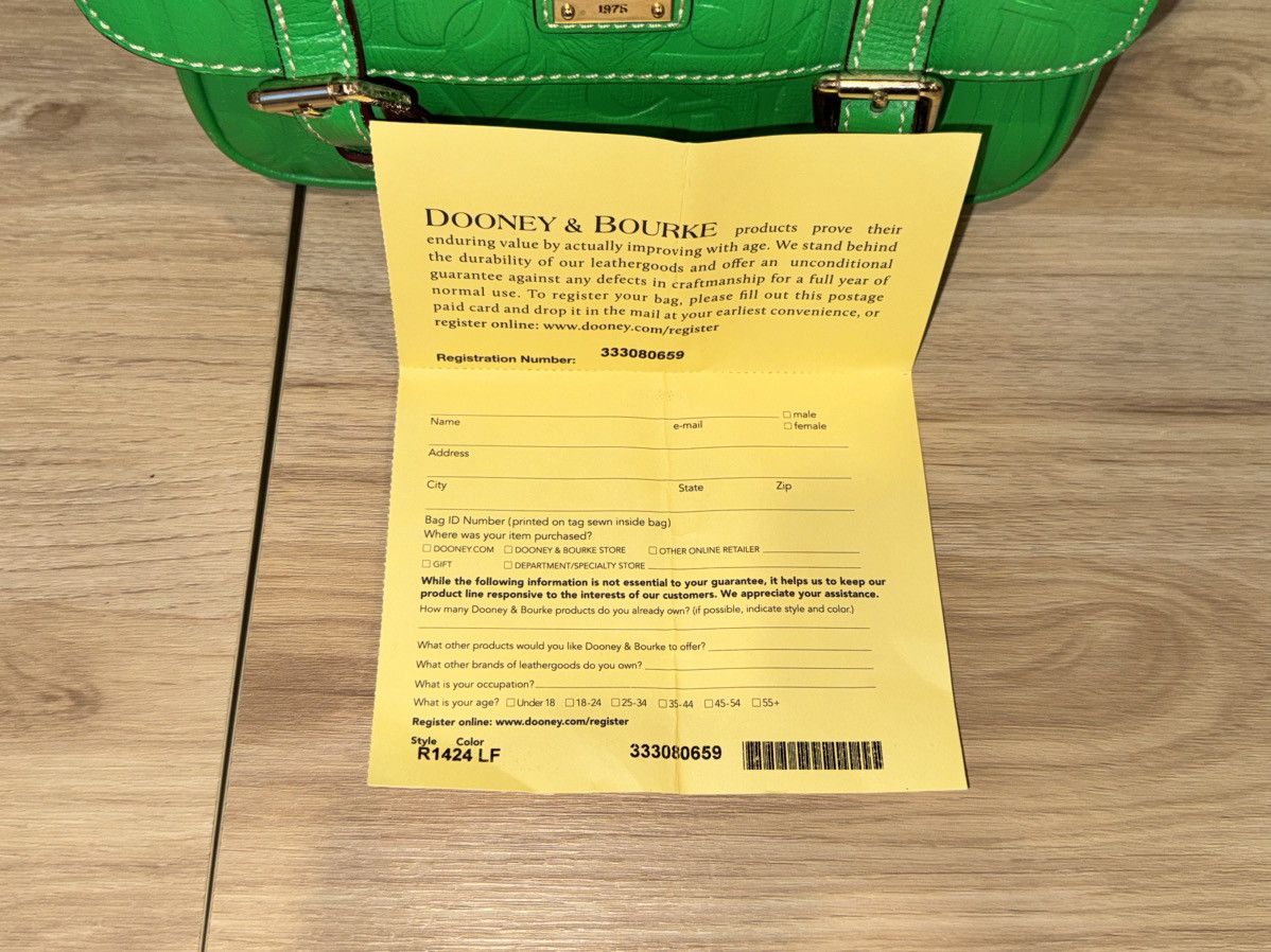 Dooney & Bourke Dooney & Bourke Embossed Logo Leather Crossbody – Green Size ONE SIZE - 5 Thumbnail