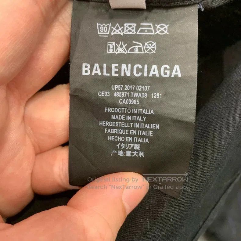 Balenciaga Balenciaga Black Logo Print Shirt Jacket. Size US M / EU 48-50 / 2 - 5 Thumbnail