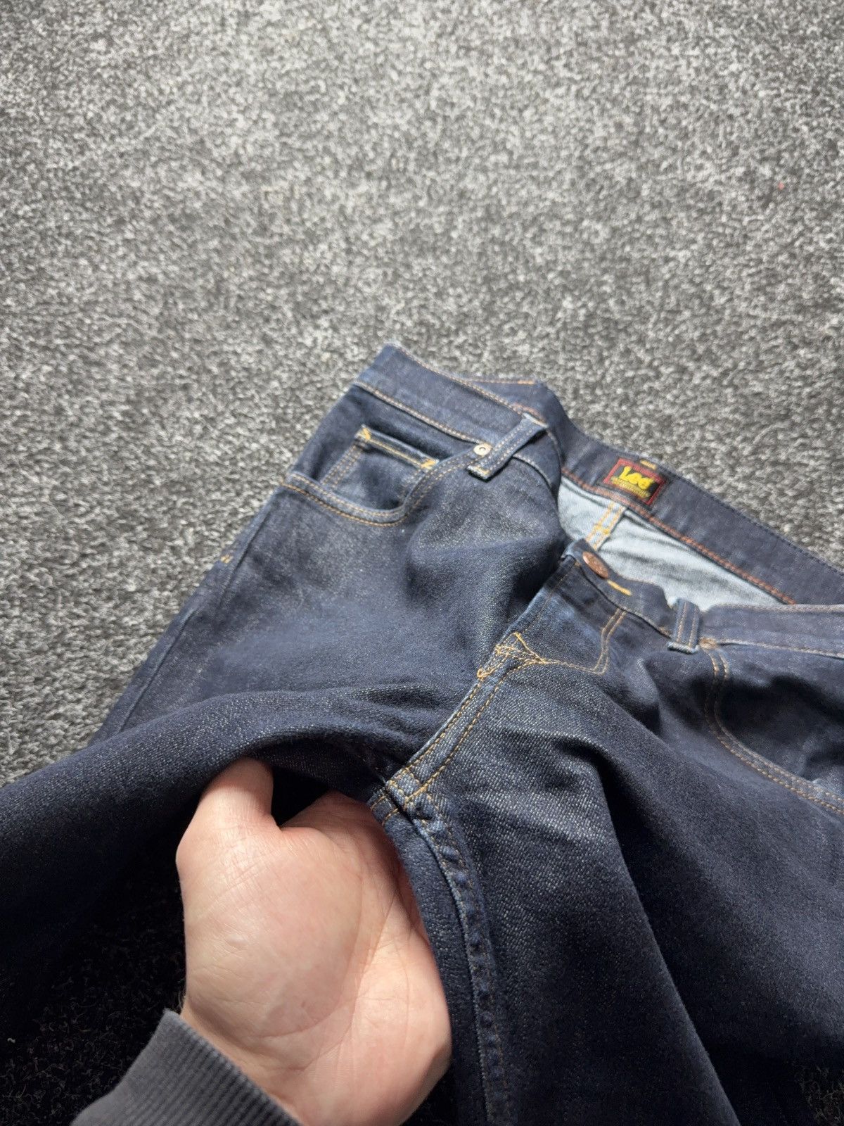 Lee 00s Y2K Western Lee Rider Skinny Fit Jeans Dark Wash Size US 30 / EU 46 - 10 Thumbnail