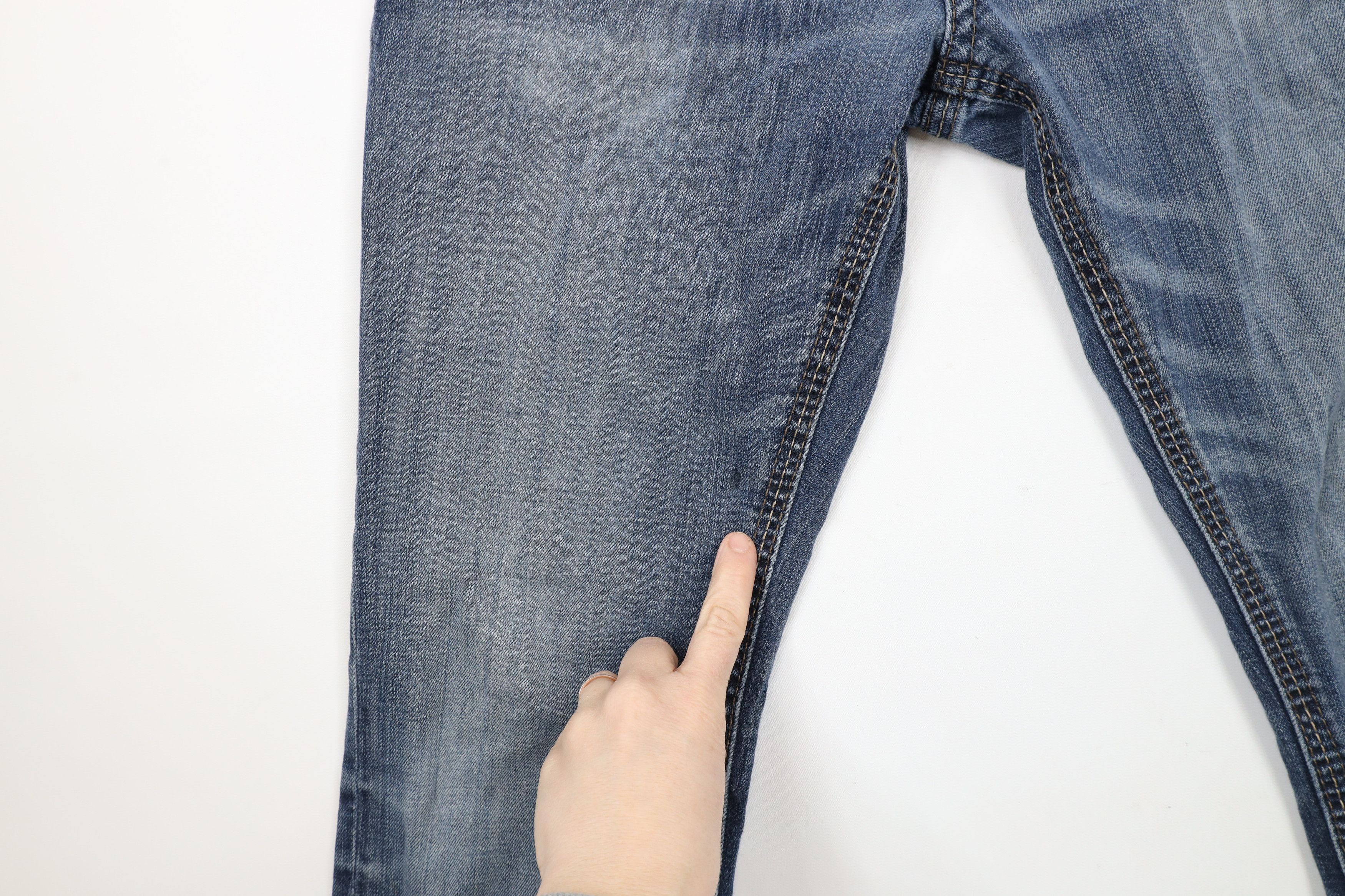 Vintage Buckle BKE Thick Stitch Jake Straight Leg Denim Jeans Blue Size US 33 - 5 Thumbnail