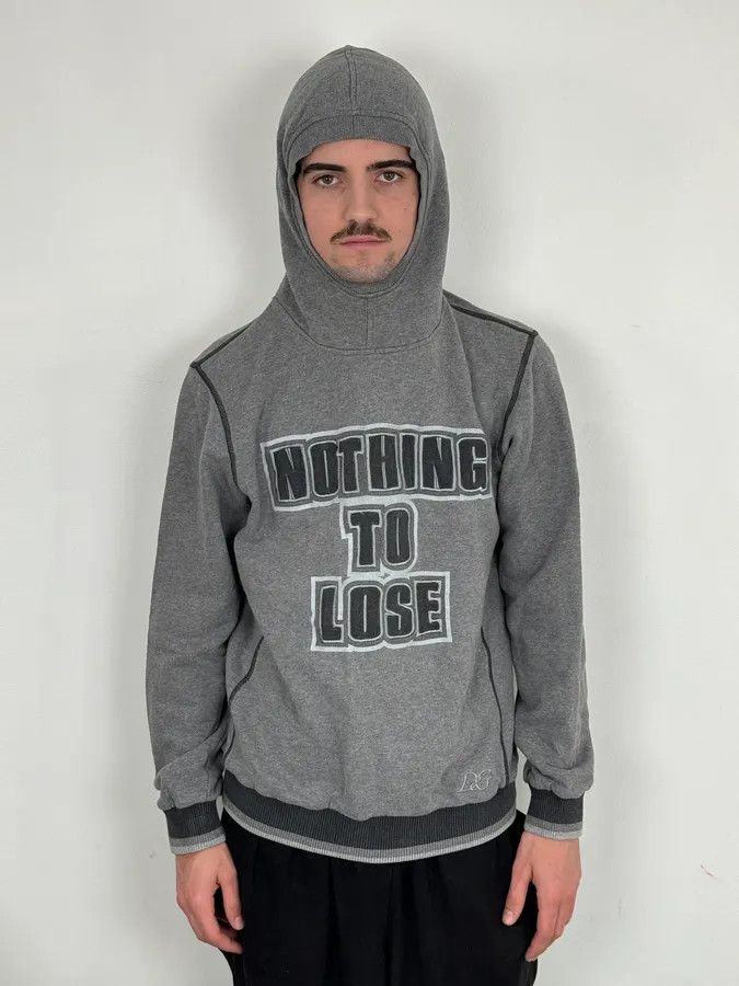 Dolce & Gabbana 2000s Dolce & Gabbana Grey Embroidered Nothing to Lose Hoodie Size US M / EU 48-50 / 2 - 2 Thumbnail