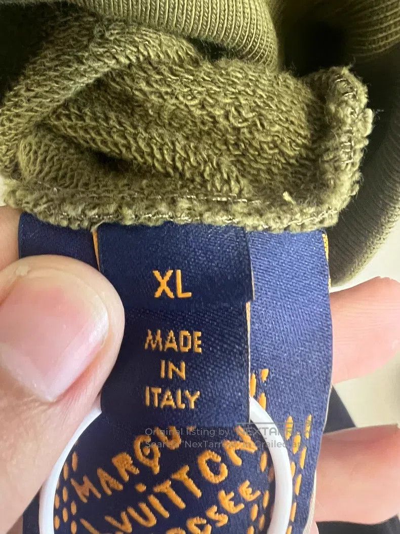 Louis Vuitton Louis Vuitton Fei Dong's studded logo army green sweatshir Size US XL / EU 56 / 4 - 4 Thumbnail
